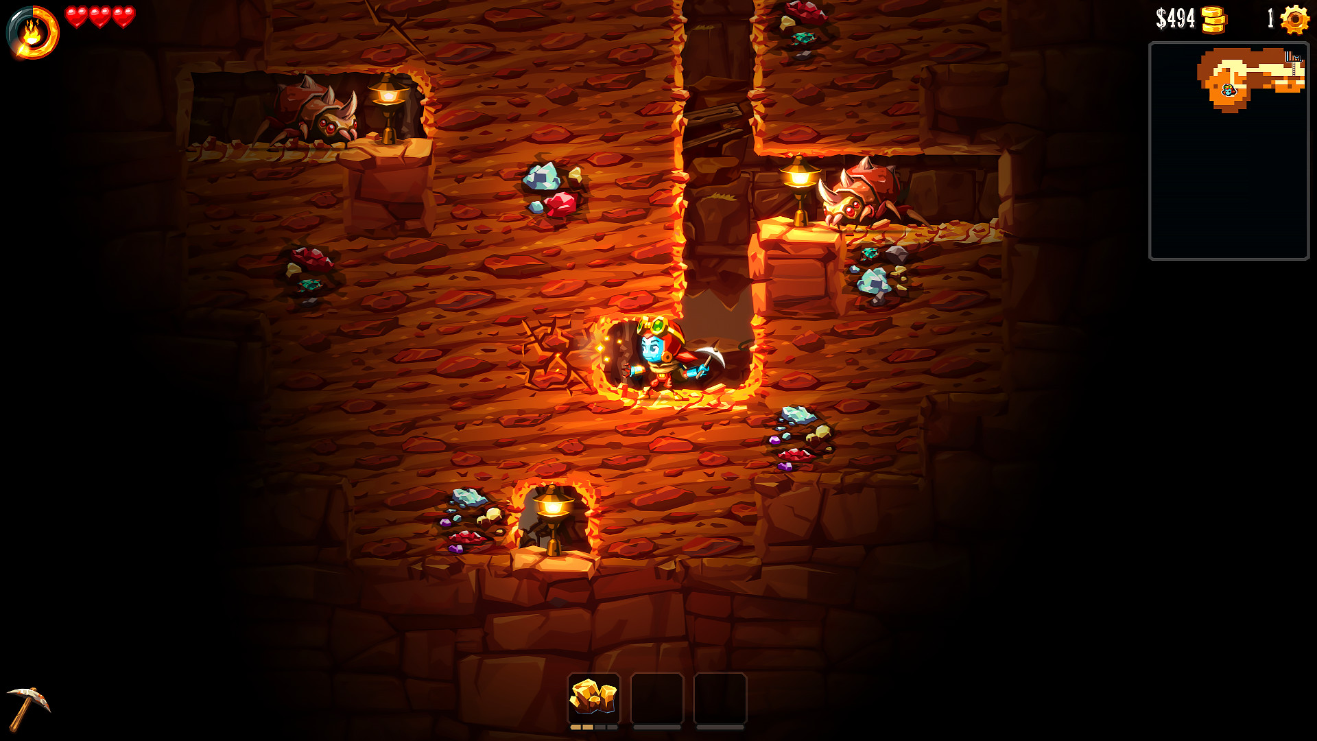 Скриншот: SteamWorld Dig 2