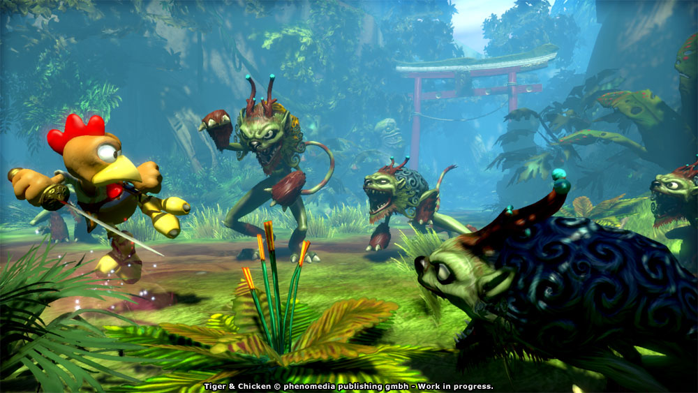 Скриншот: Moorhuhn: Tiger and Chicken