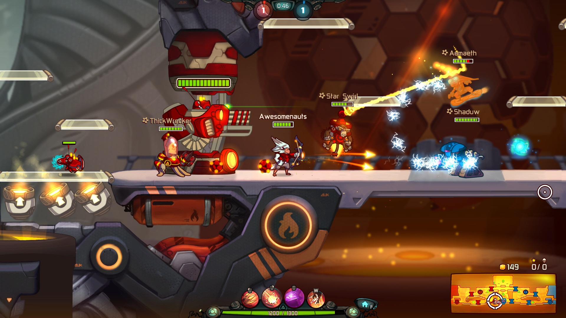 Скриншот: Awesomenauts