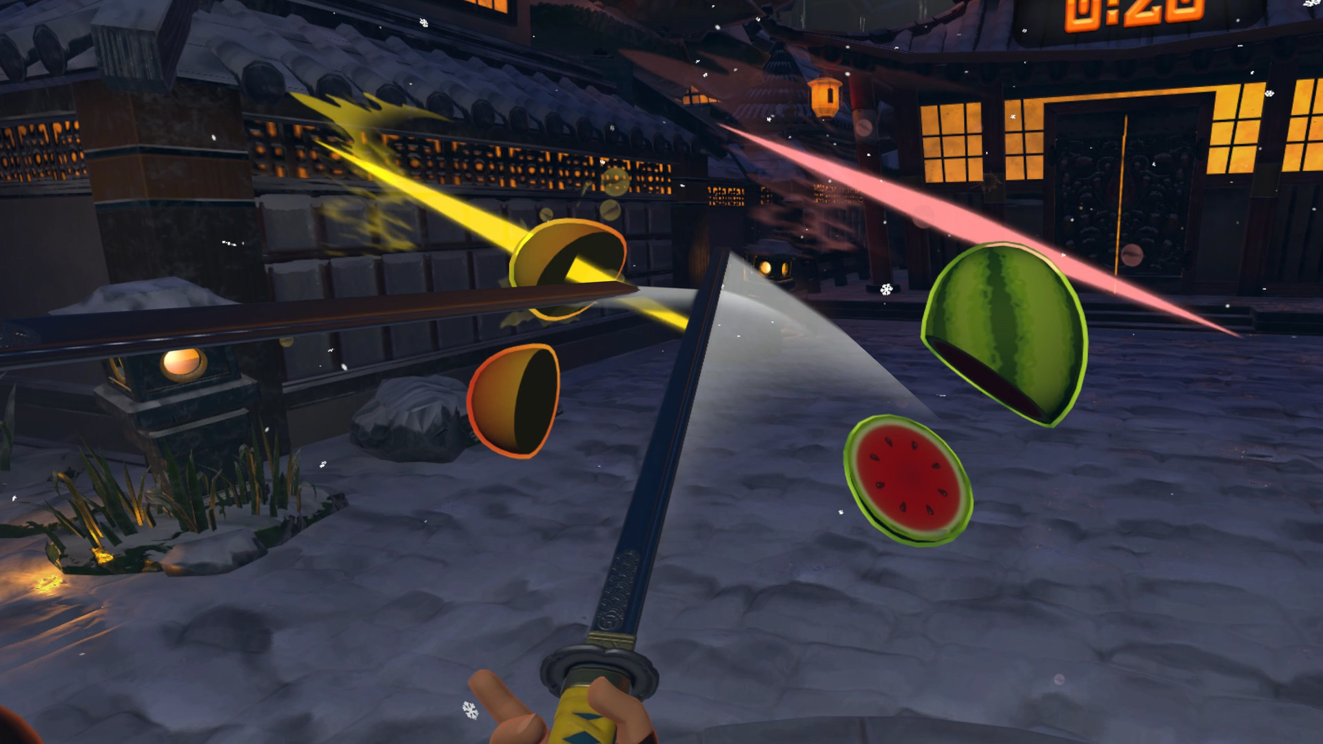 Скриншот: Fruit Ninja VR