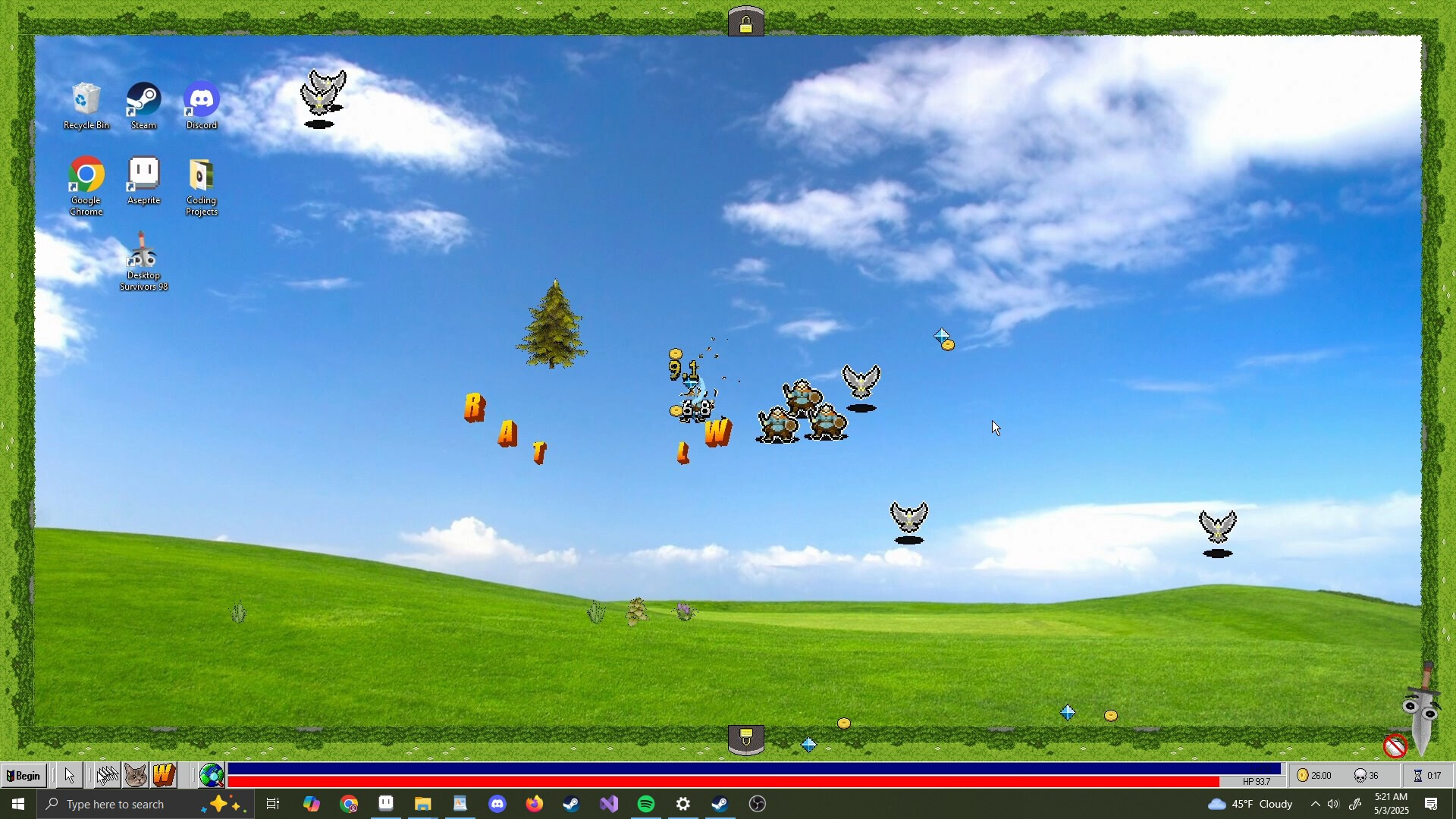 Скриншот: Desktop Survivors 98