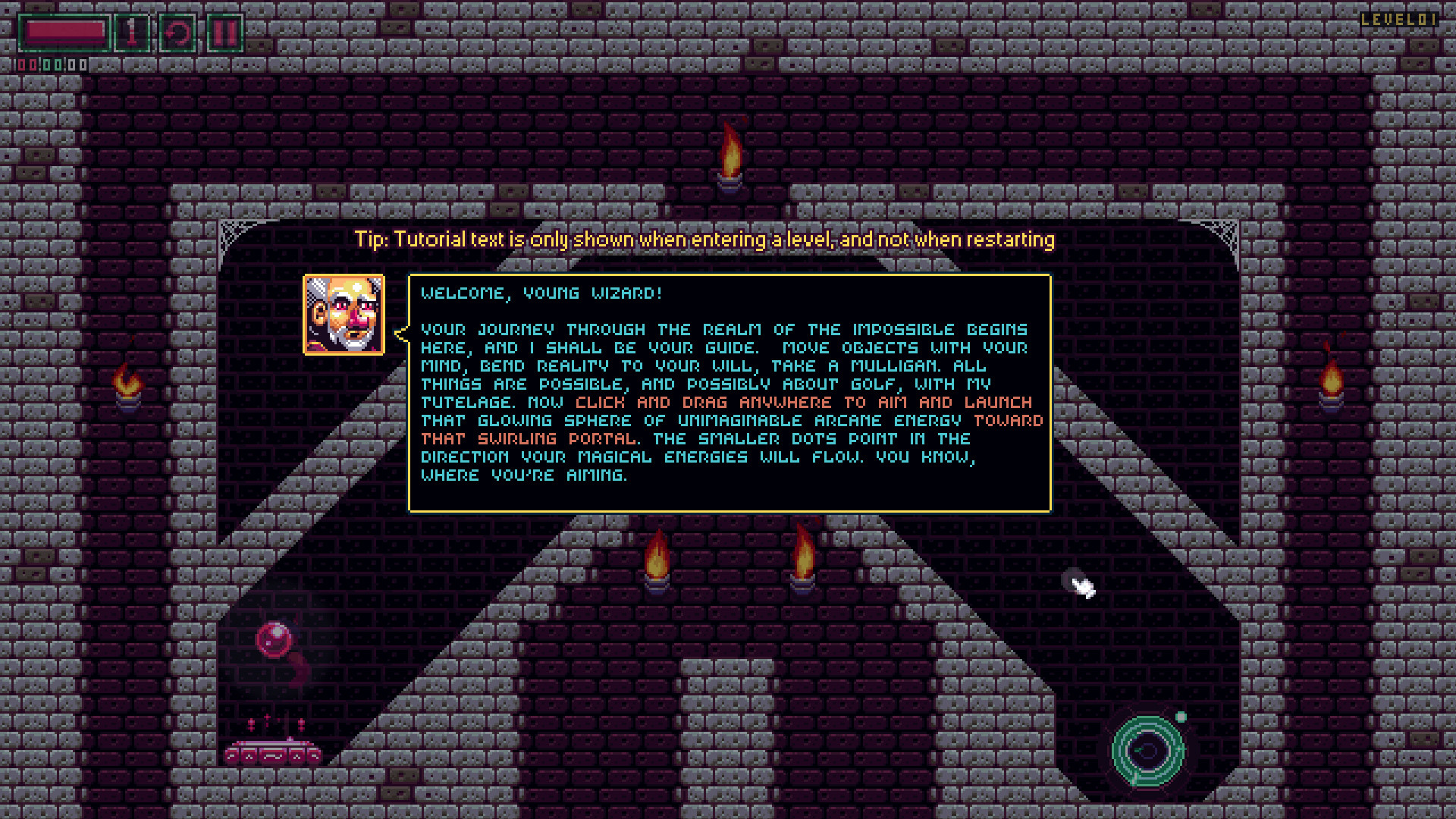 Скриншот: Arcane Golf