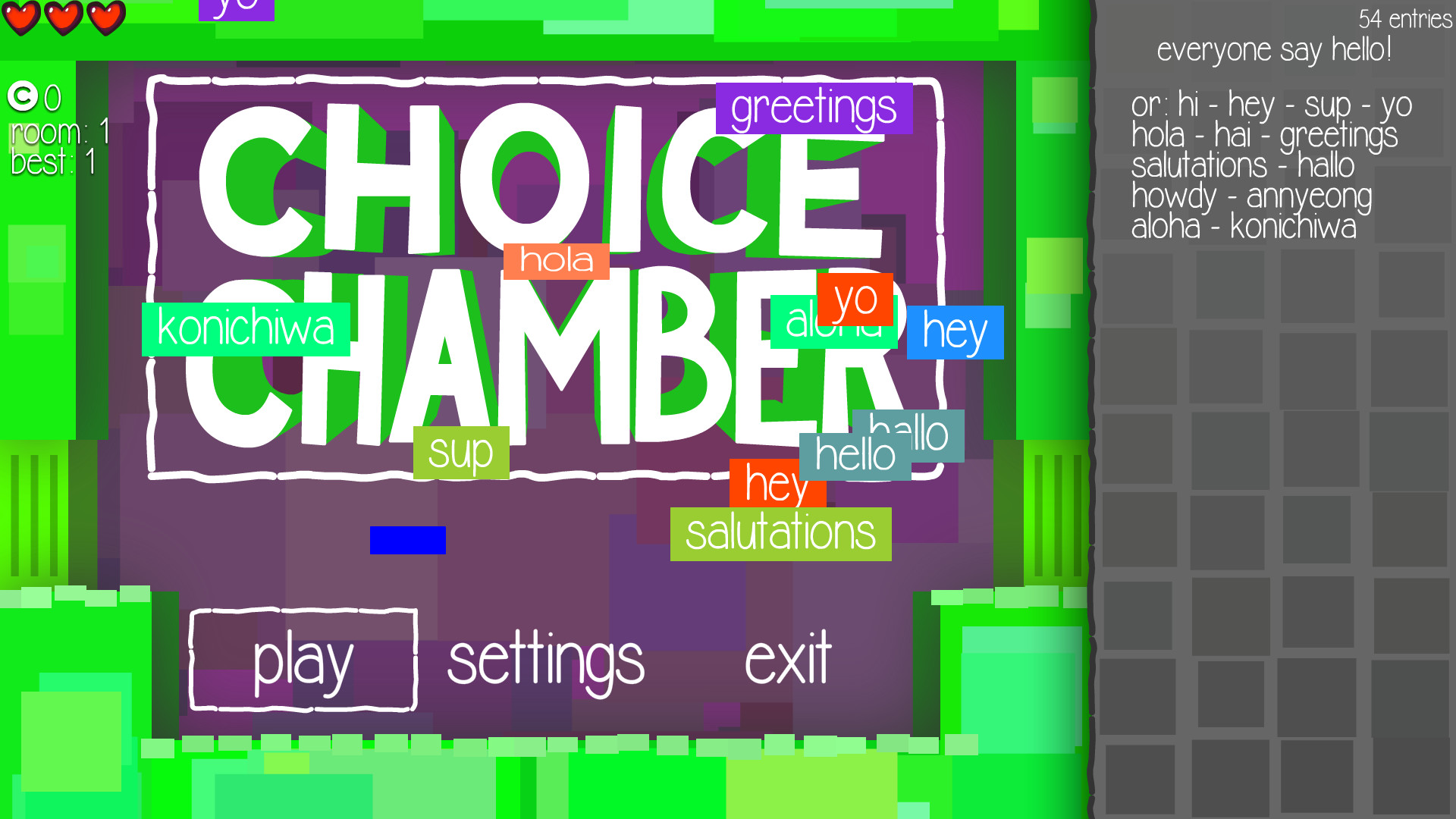 Скриншот: Choice Chamber
