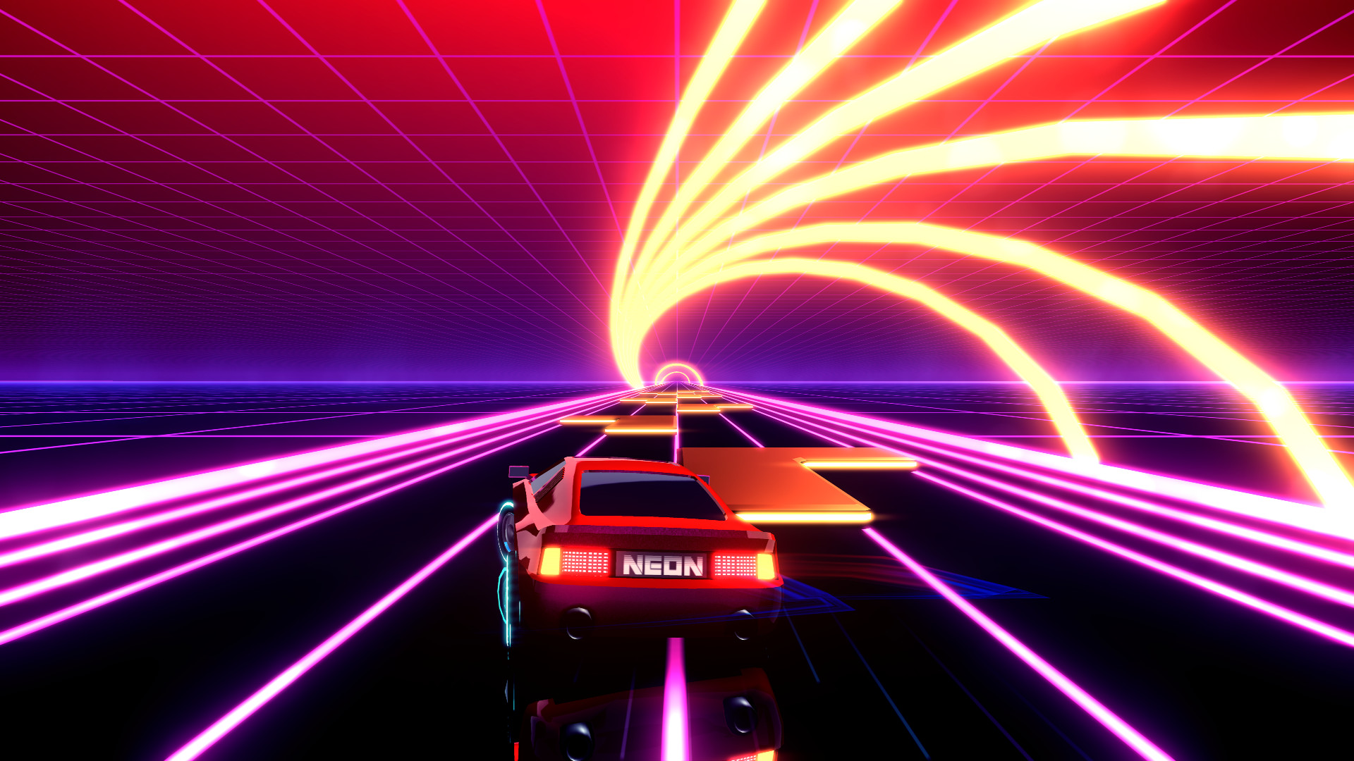 Скриншот: Neon Drive