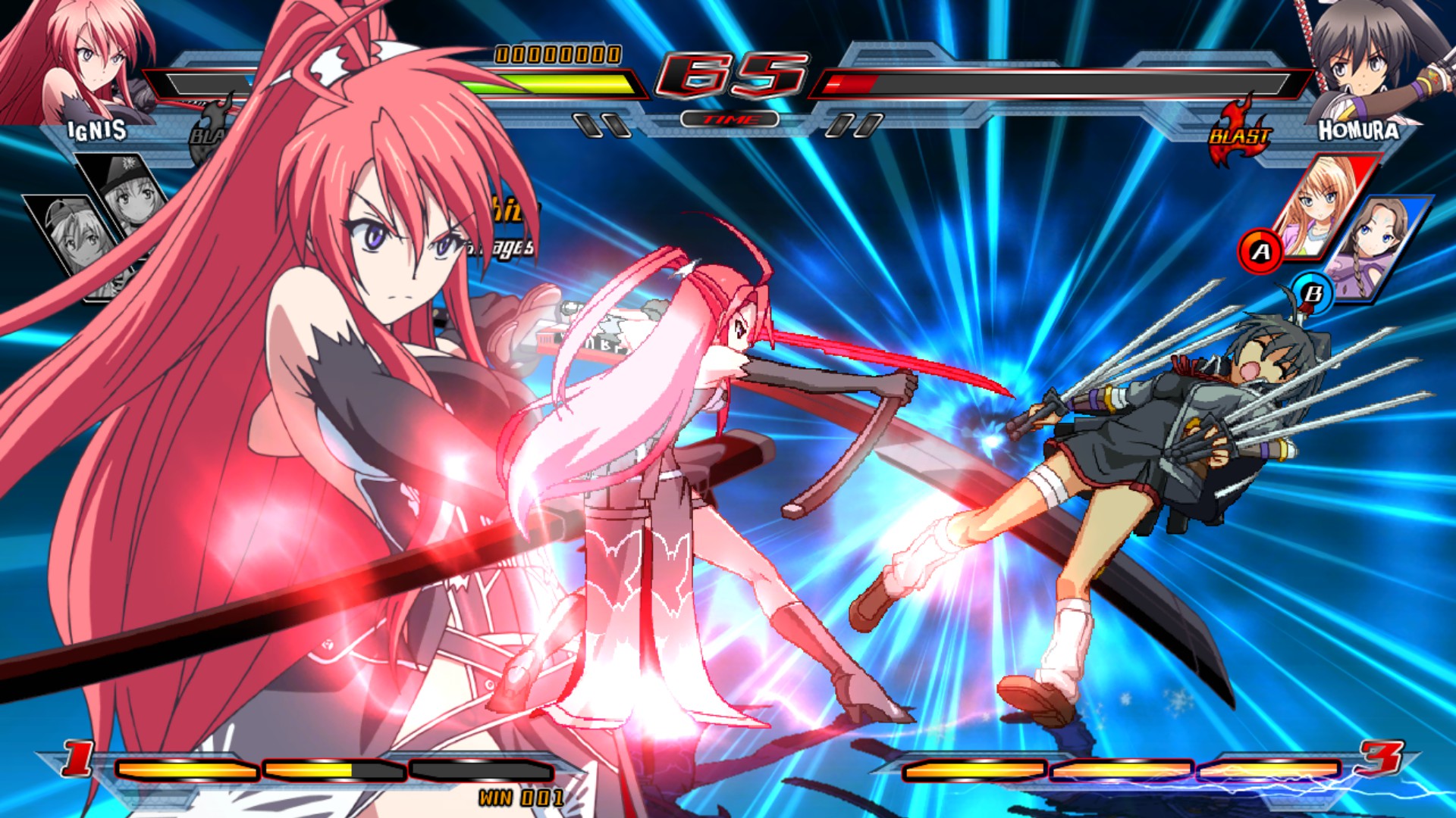 Скриншот: Nitroplus Blasterz: Heroines Infinite Duel