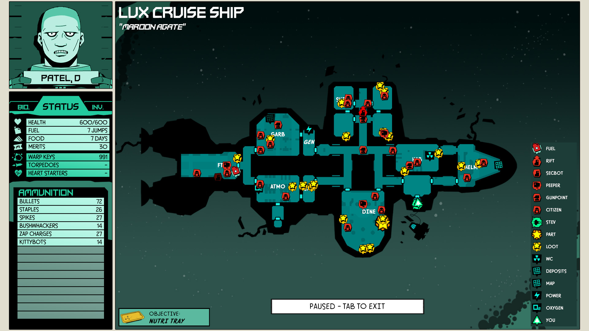 Скриншот: Void Bastards