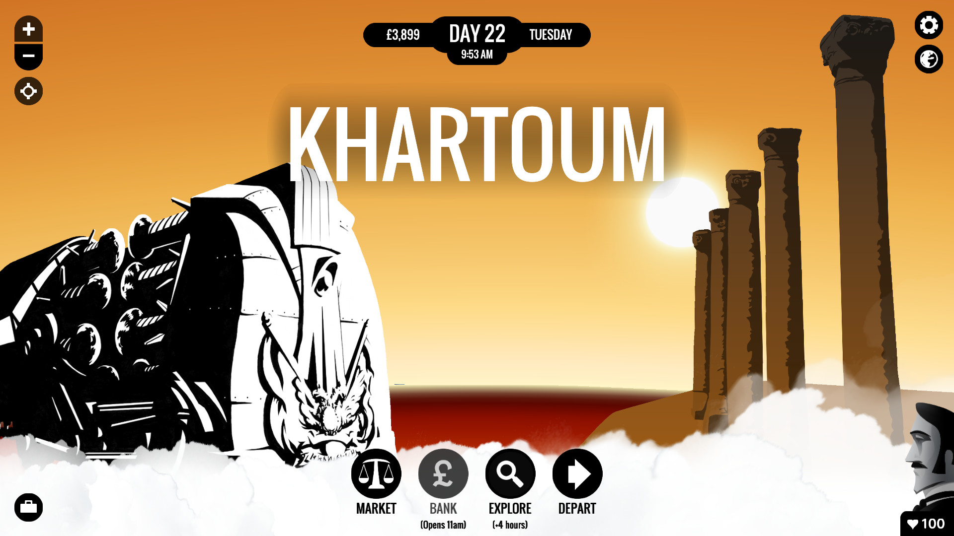 Скриншот: 80 Days