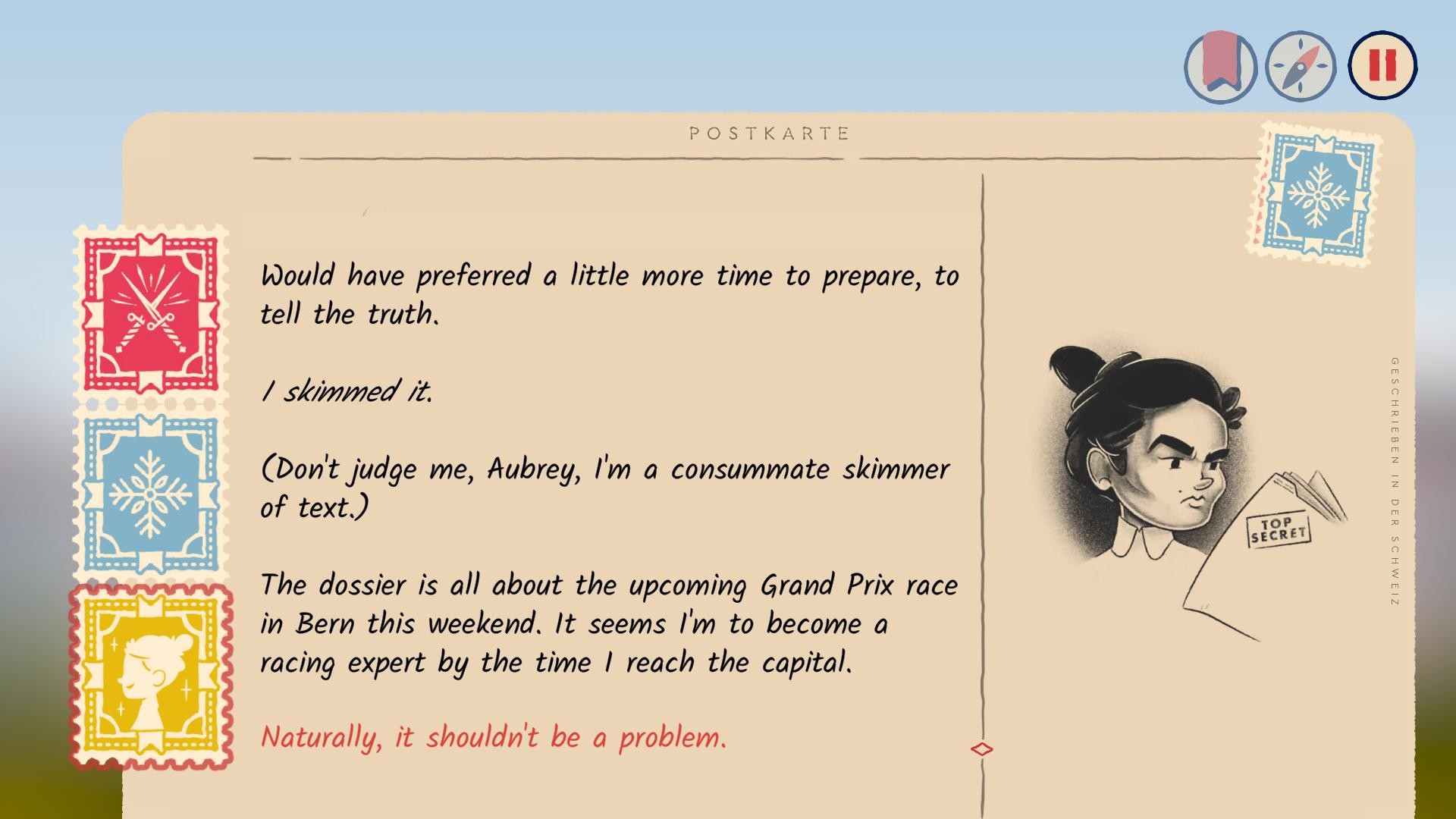 Скриншот: Over the Alps