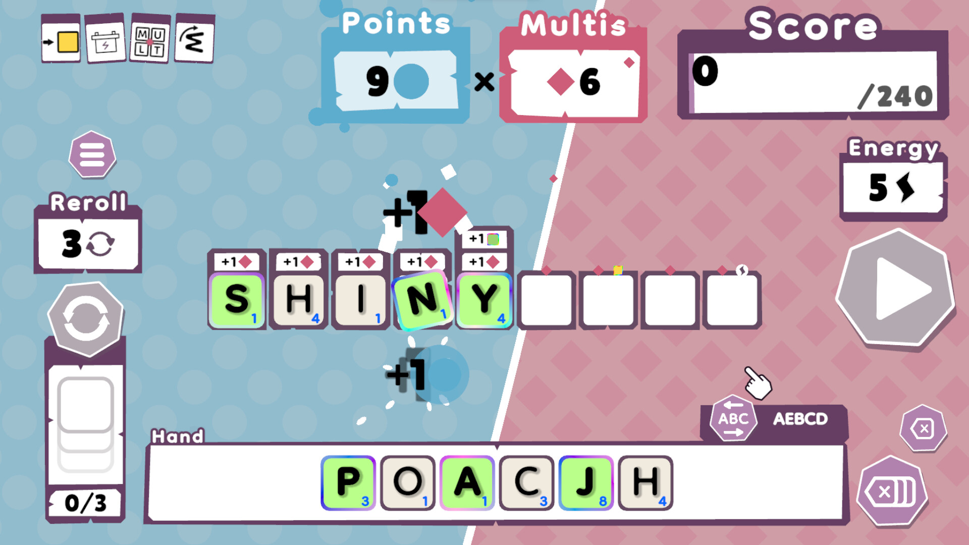 Скриншот: Wordatro!