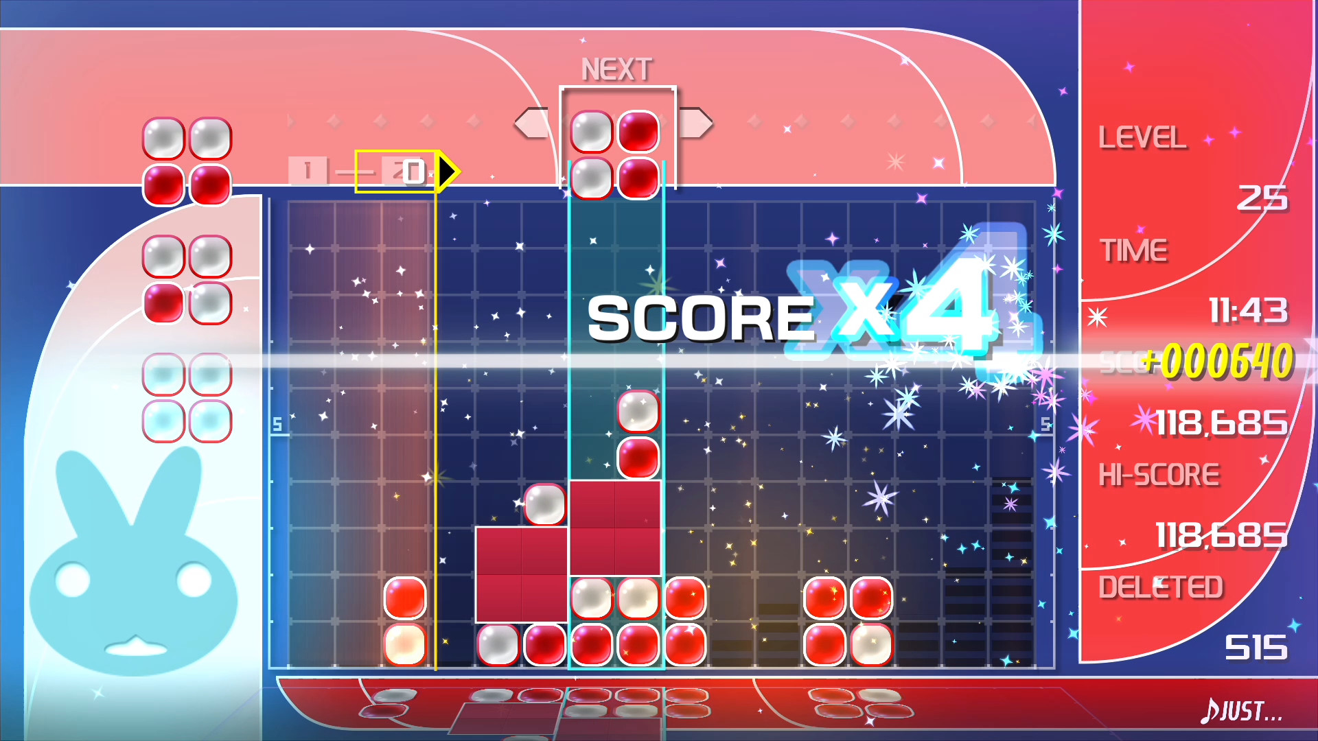 Скриншот: LUMINES REMASTERED