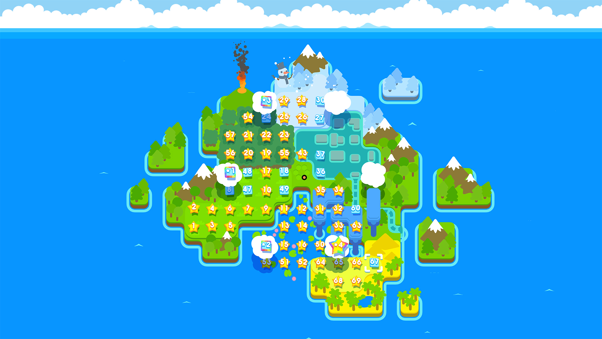 Скриншот: Snakebird Primer