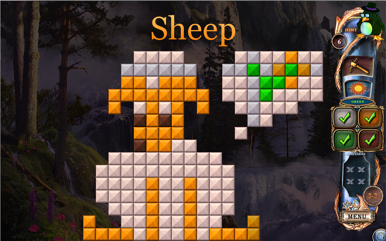 Скриншот: Fantasy Mosaics 15: Ancient Land