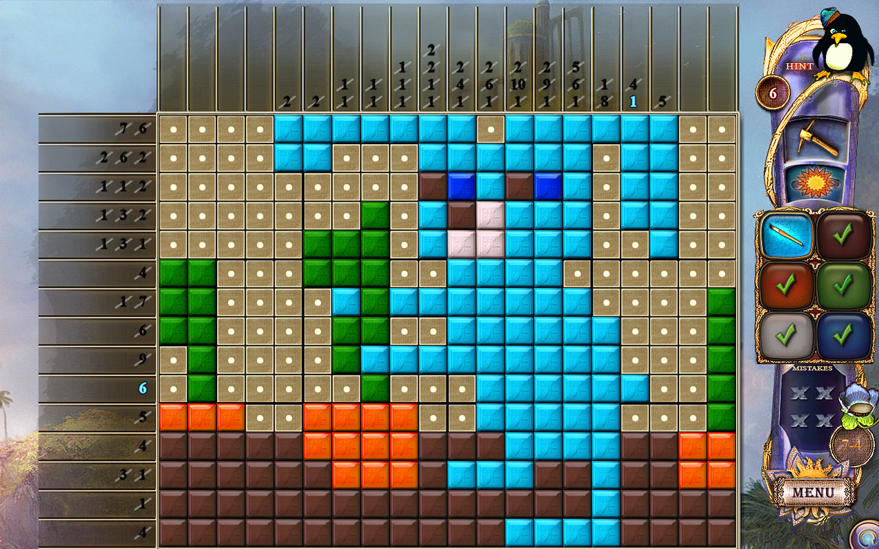 Скриншот: Fantasy Mosaics 24: Deserted Island