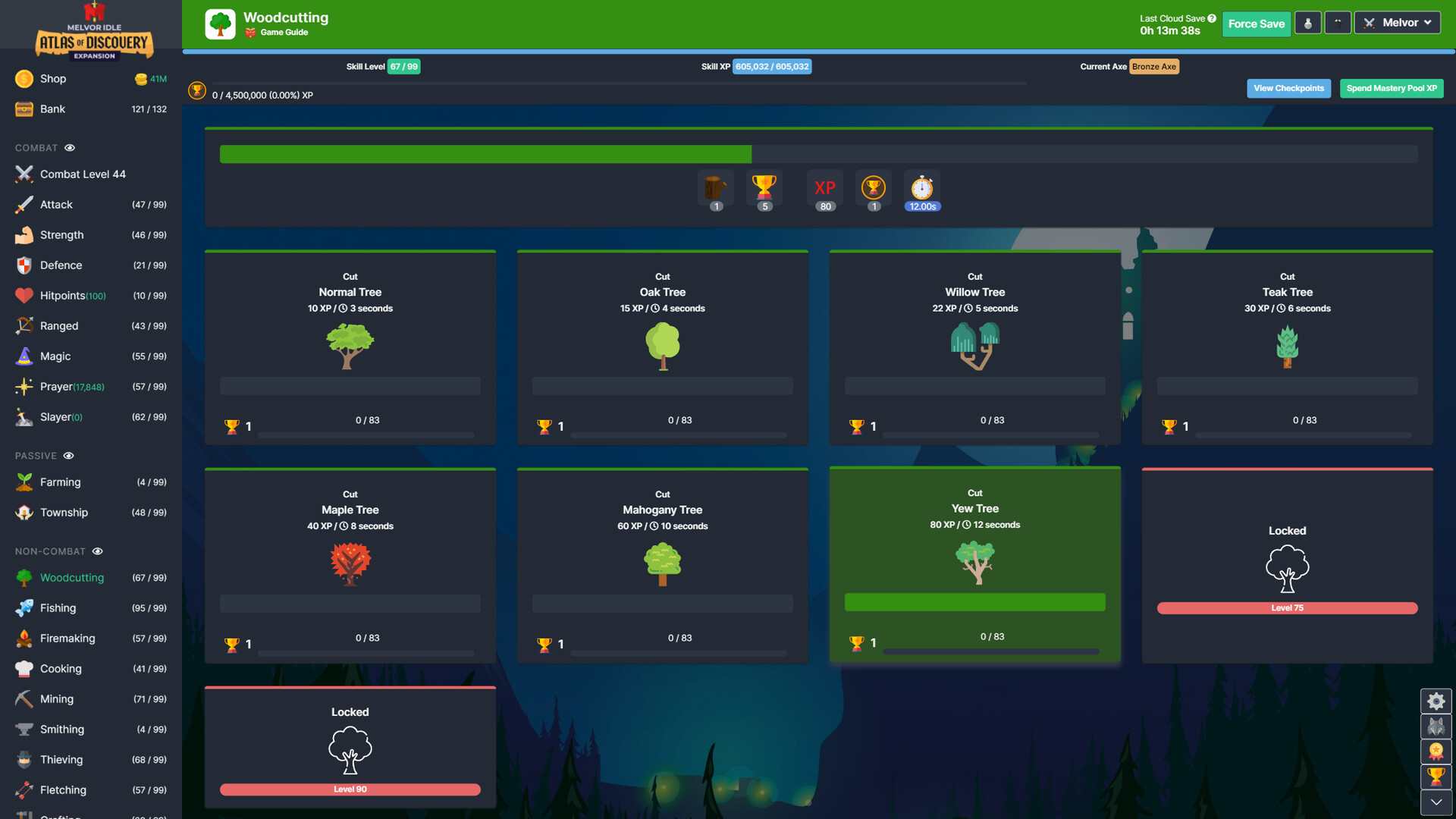 Скриншот: Melvor Idle