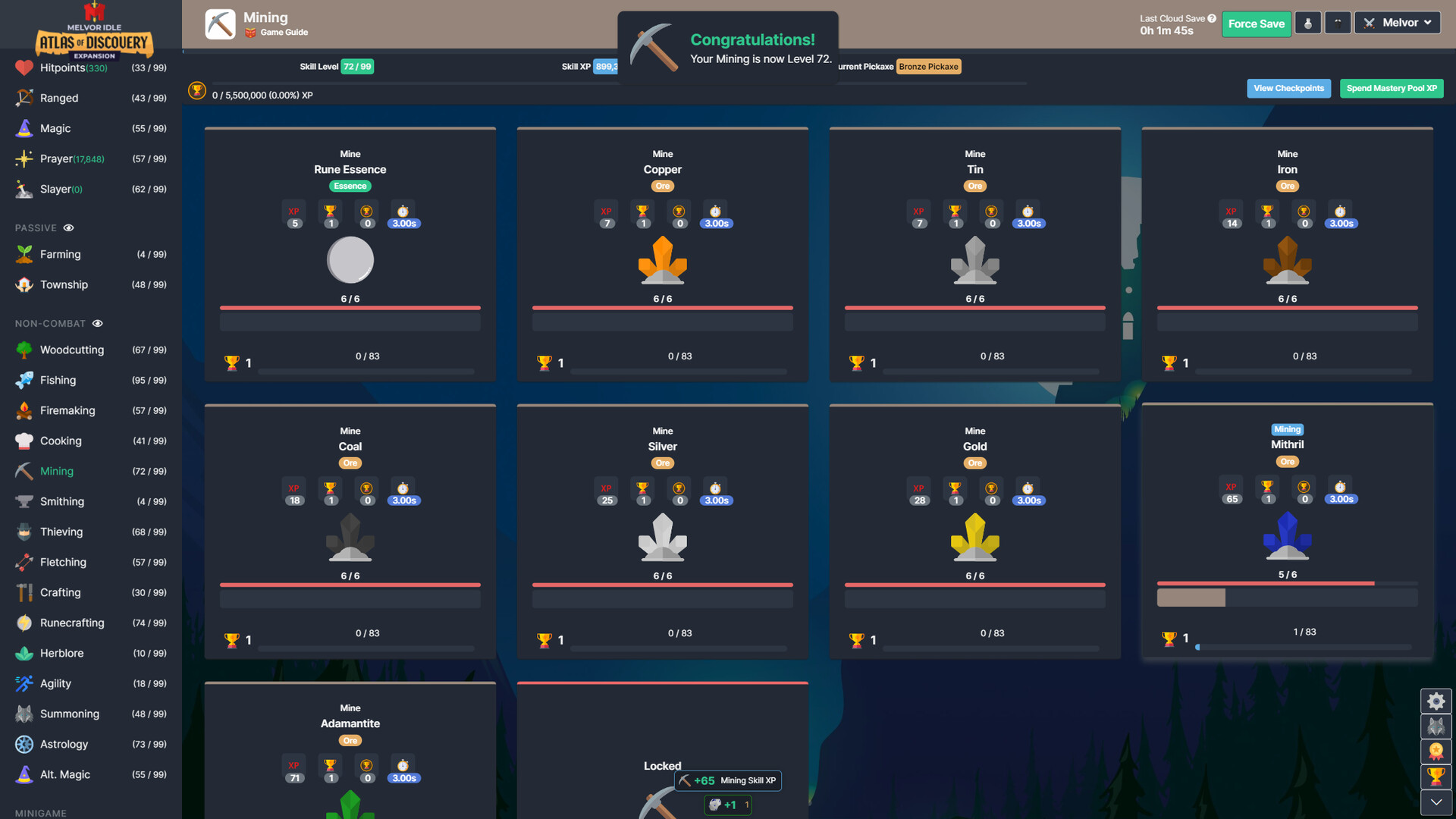 Скриншот: Melvor Idle