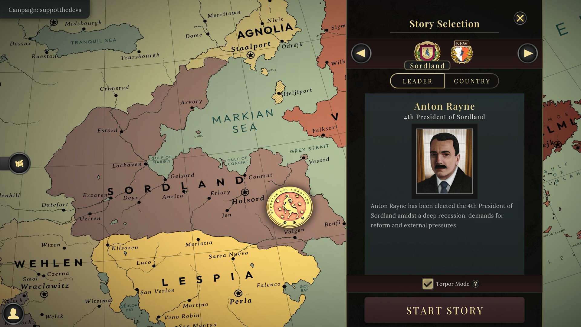 Скриншот: Suzerain