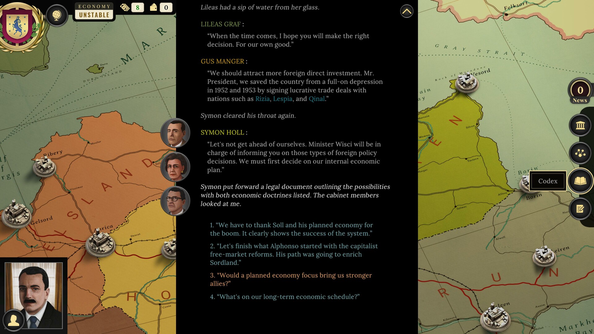 Скриншот: Suzerain