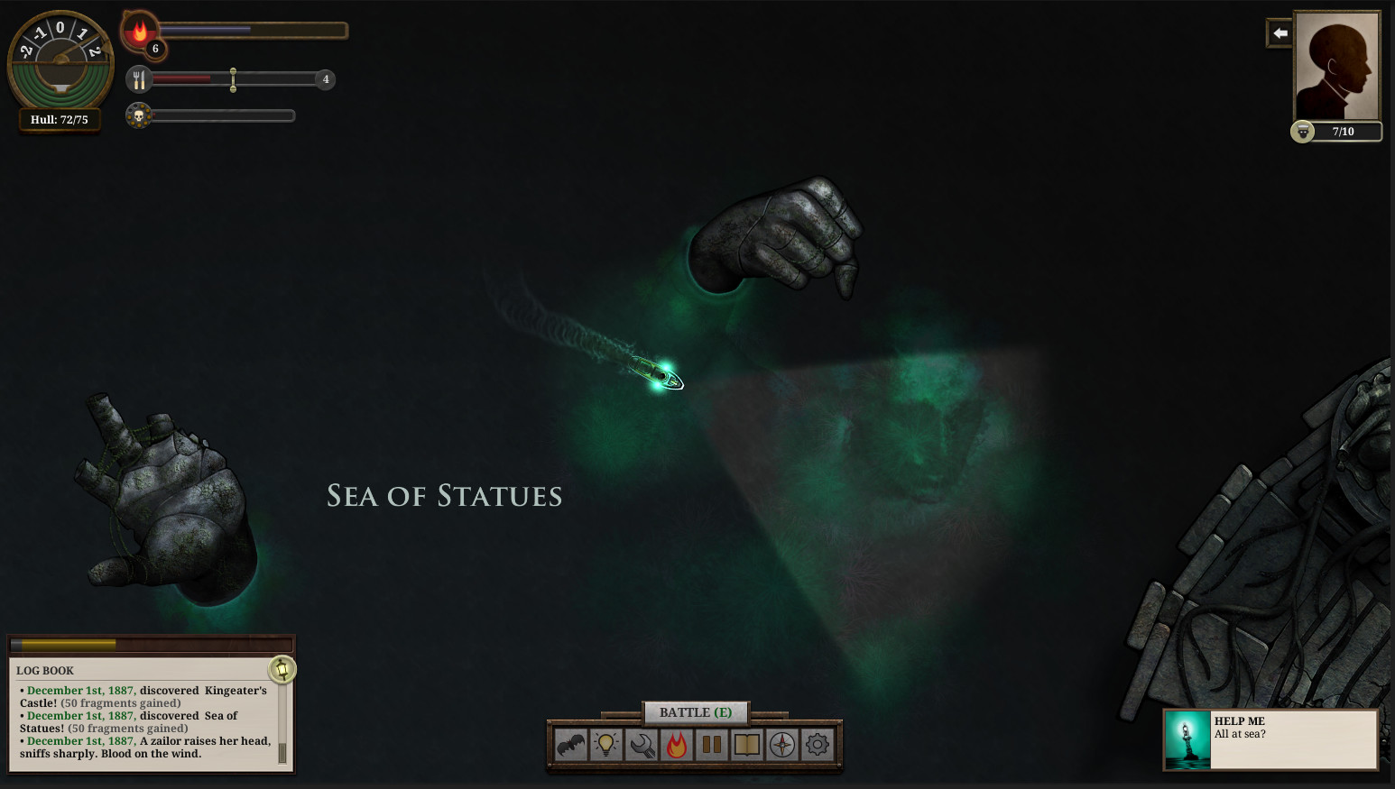 Скриншот: SUNLESS SEA