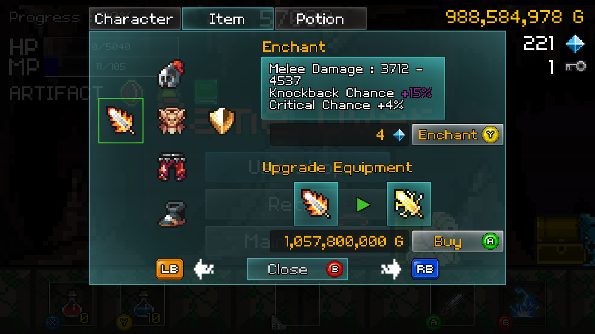 Скриншот: Buff Knight Advanced