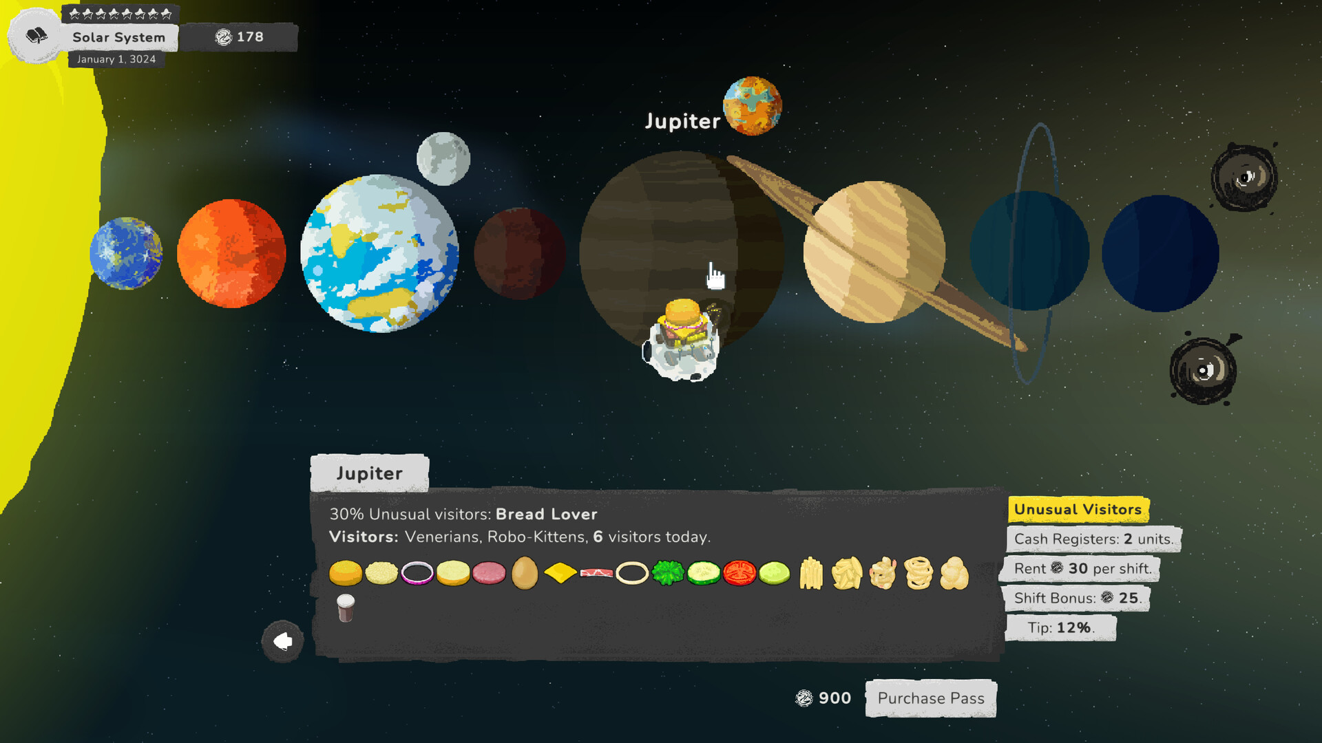 Скриншот: Galaxy Burger