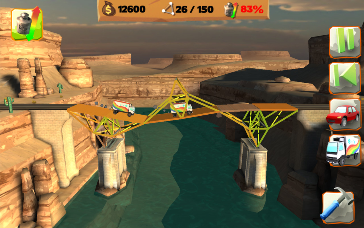 Скриншот: Bridge Constructor Playground