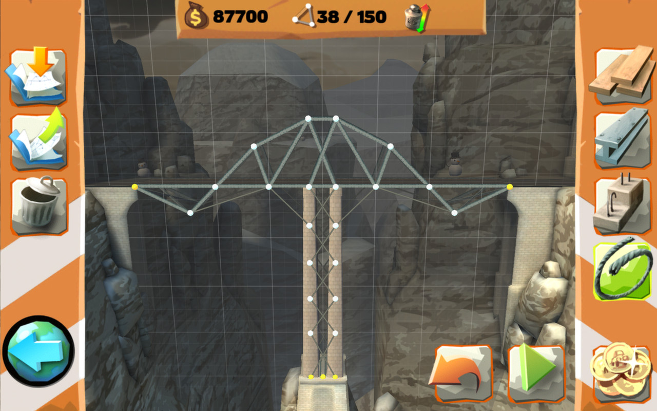 Скриншот: Bridge Constructor Playground