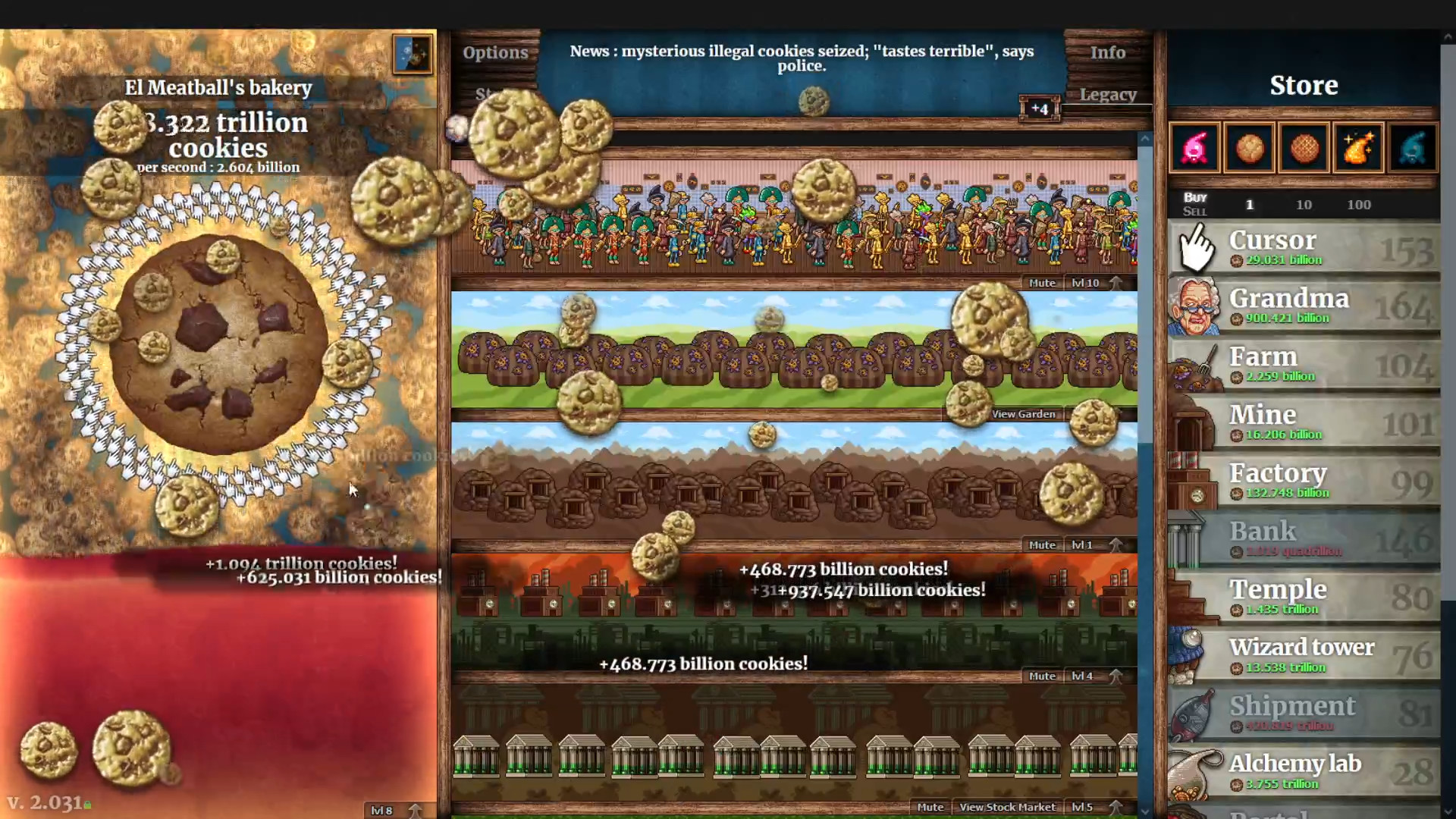 Скриншот: Cookie Clicker