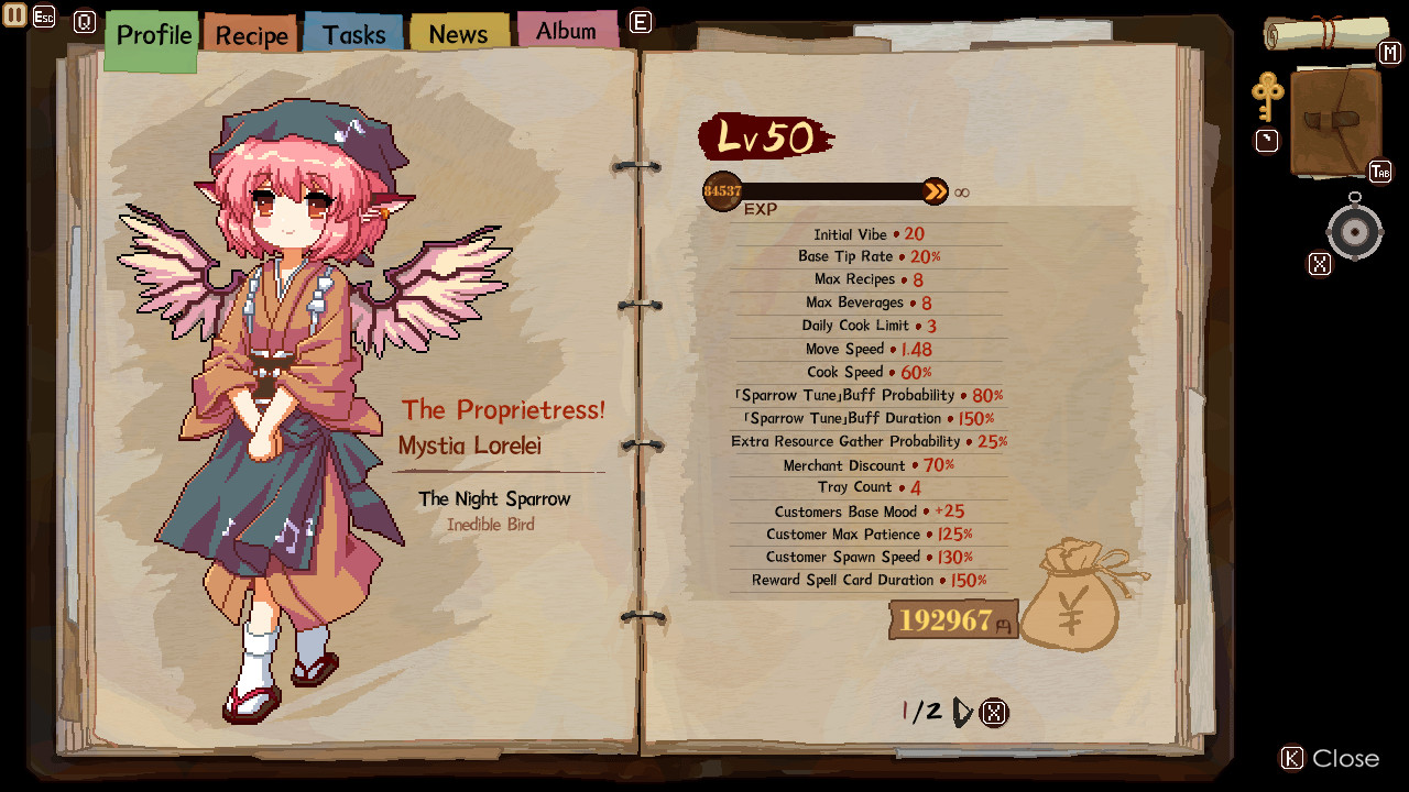 Скриншот 25: Touhou Mystia's Izakaya