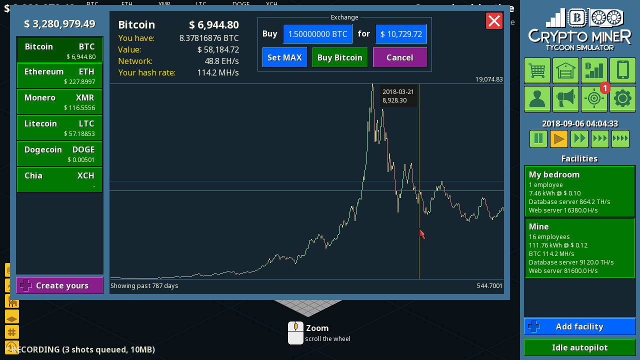 Скриншот: Crypto Miner Tycoon Simulator