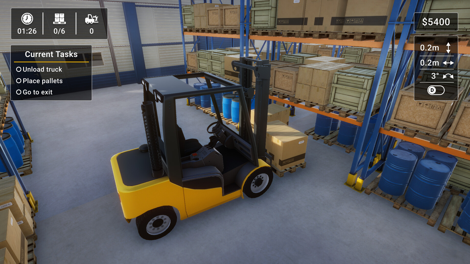 Скриншот: Forklift Simulator 2023
