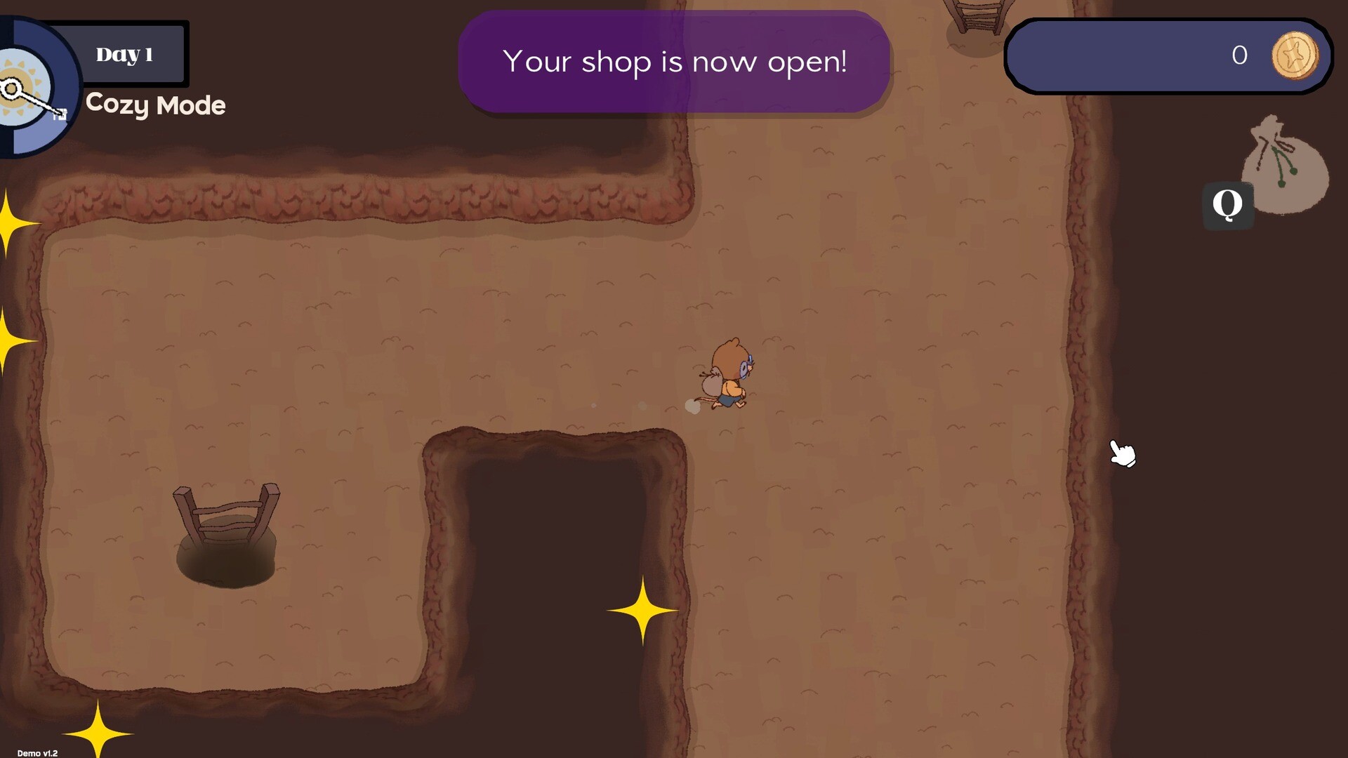 Скриншот: Gemporium: A Cute Mining Sim