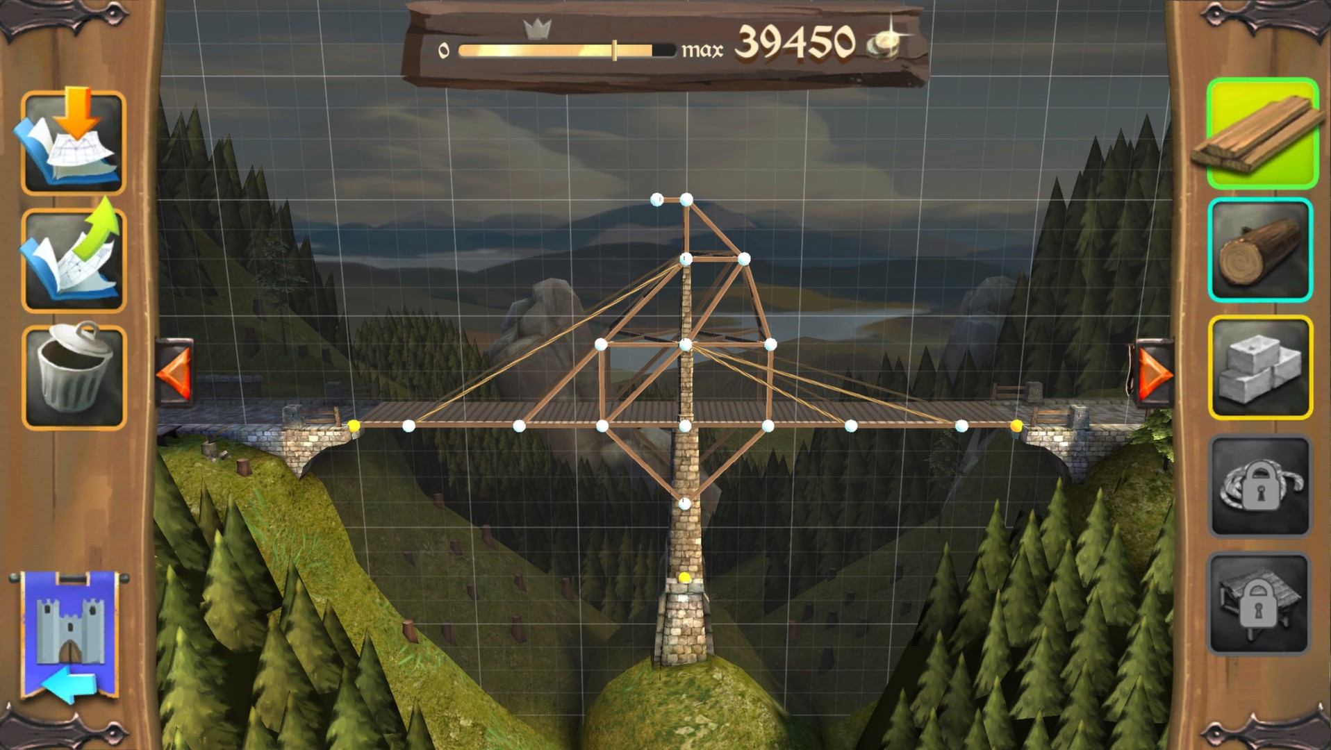 Скриншот: Bridge Constructor Medieval