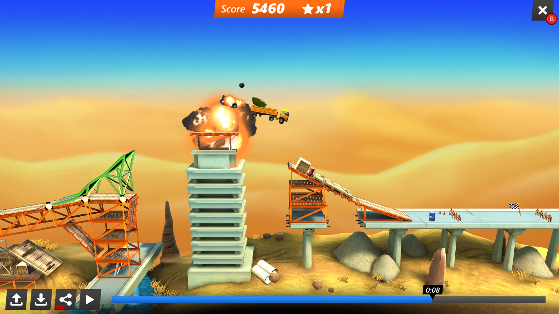 Скриншот: Bridge Constructor Stunts