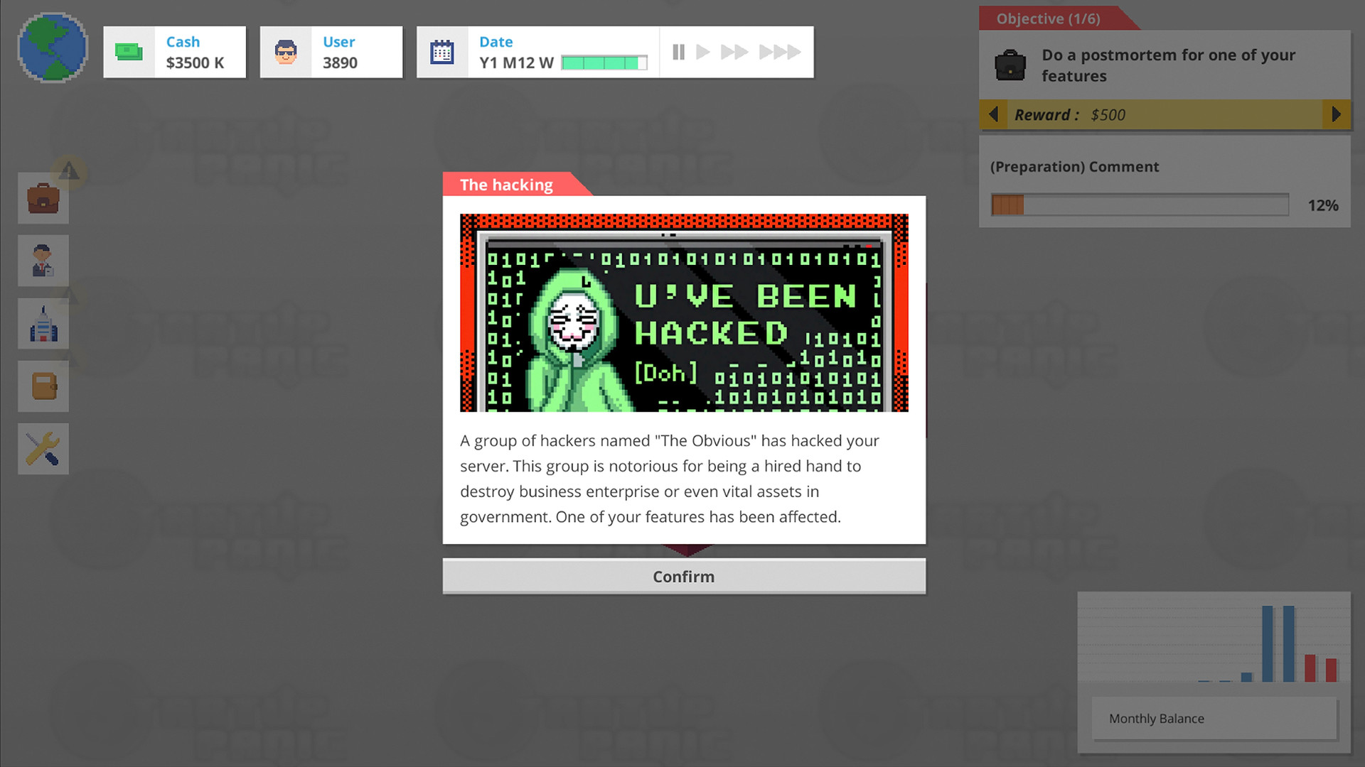 Скриншот: Startup Panic