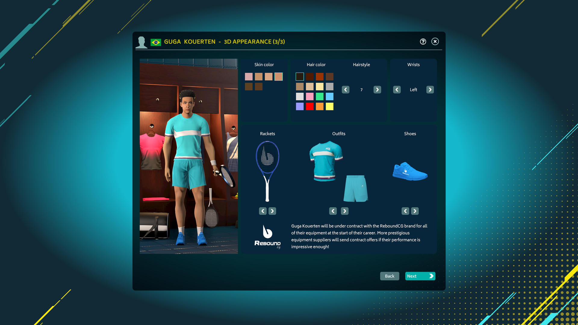 Скриншот: Tennis Manager 2022