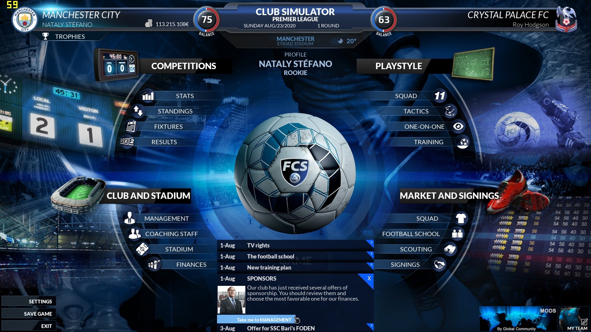 Скриншот: Football Club Simulator - FCS #21