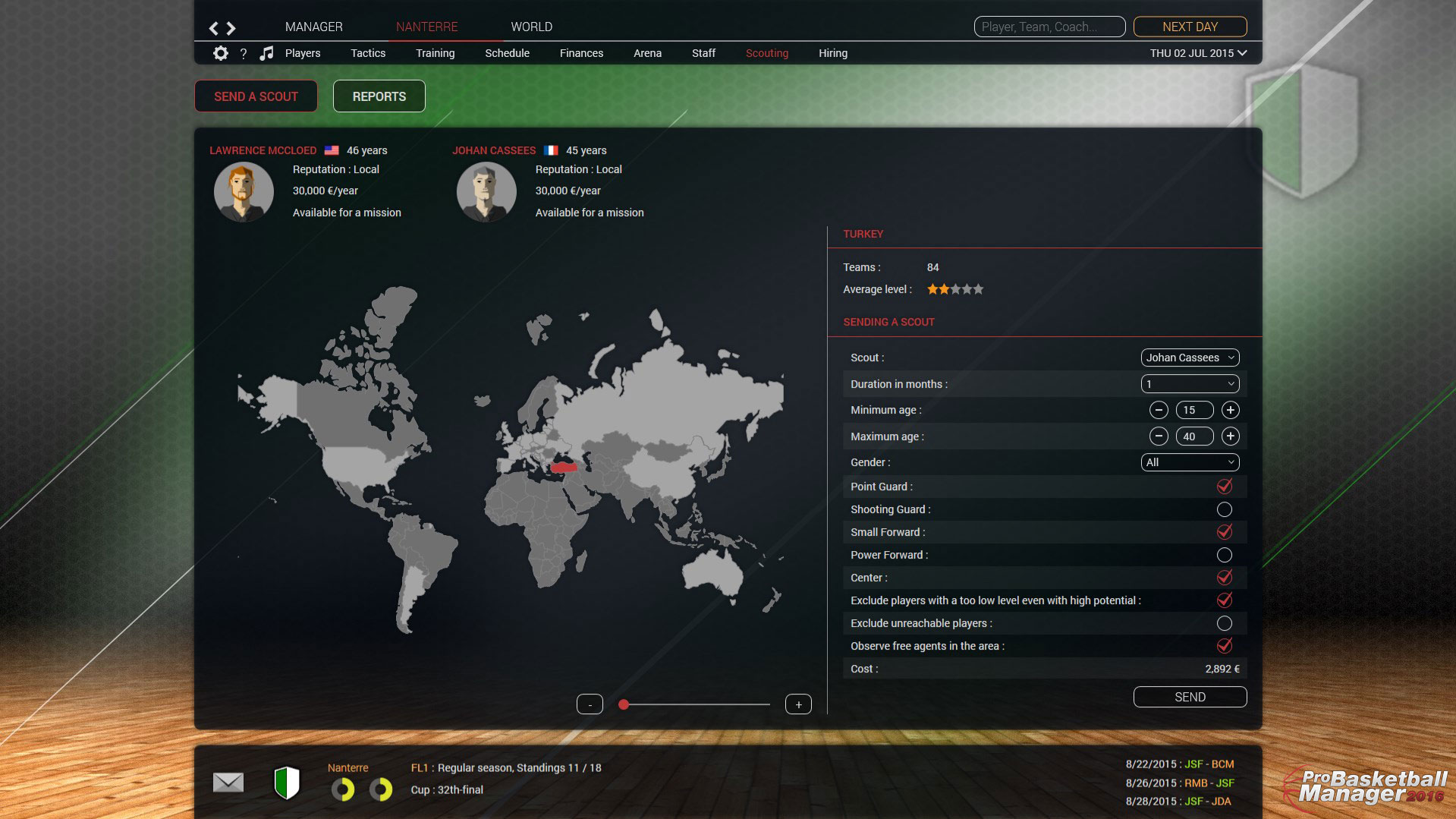 Скриншот: Pro Basketball Manager 2016