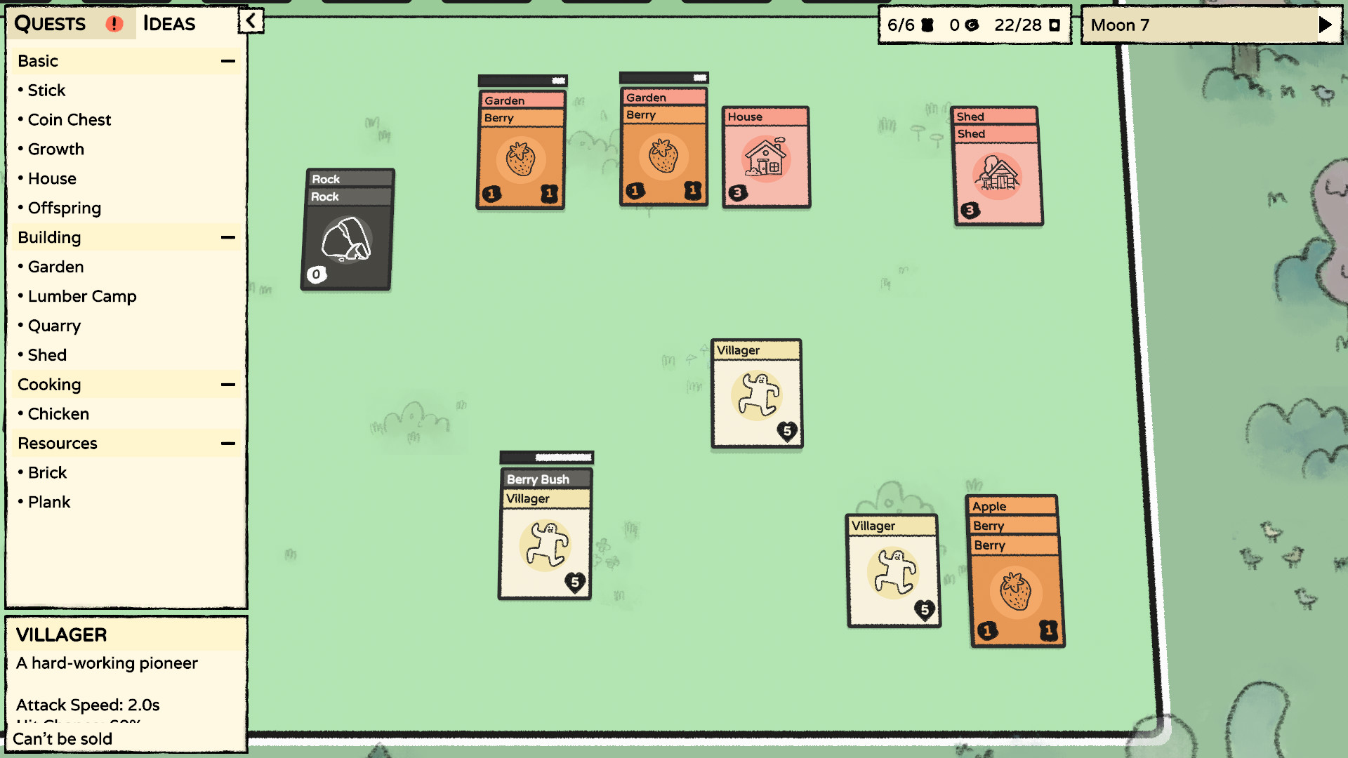 Скриншот: Stacklands