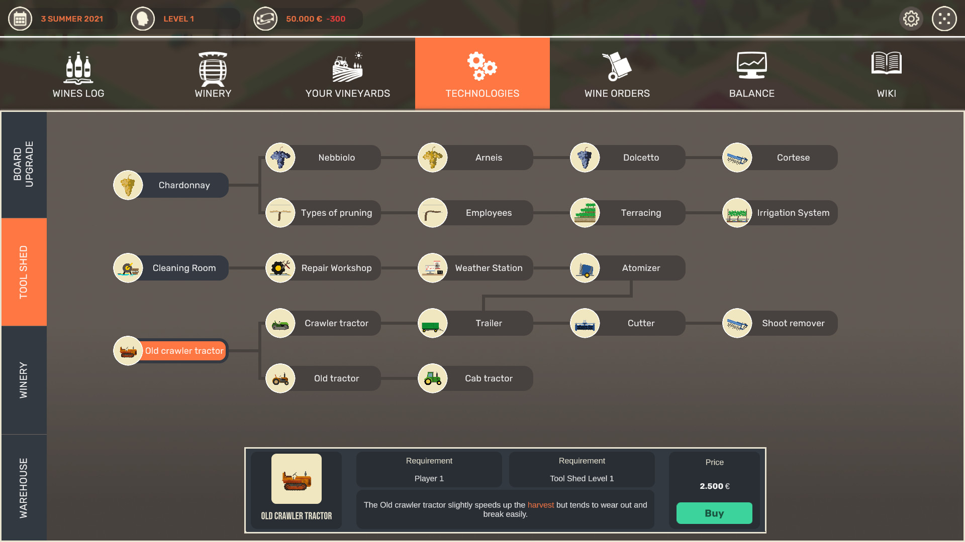 Скриншот: Hundred Days - Winemaking Simulator