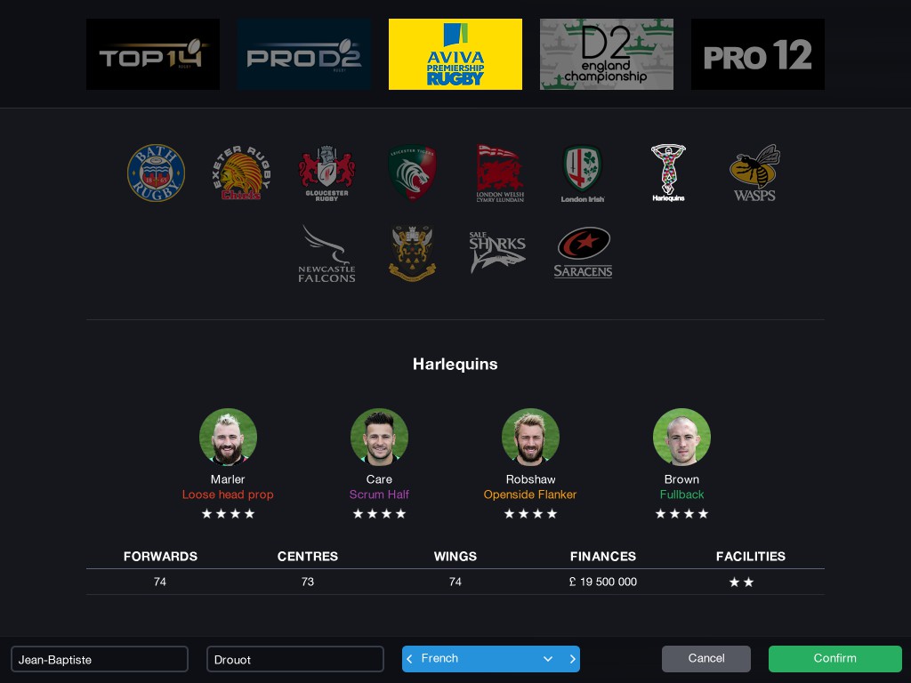 Скриншот 11: Pro Rugby Manager 2015