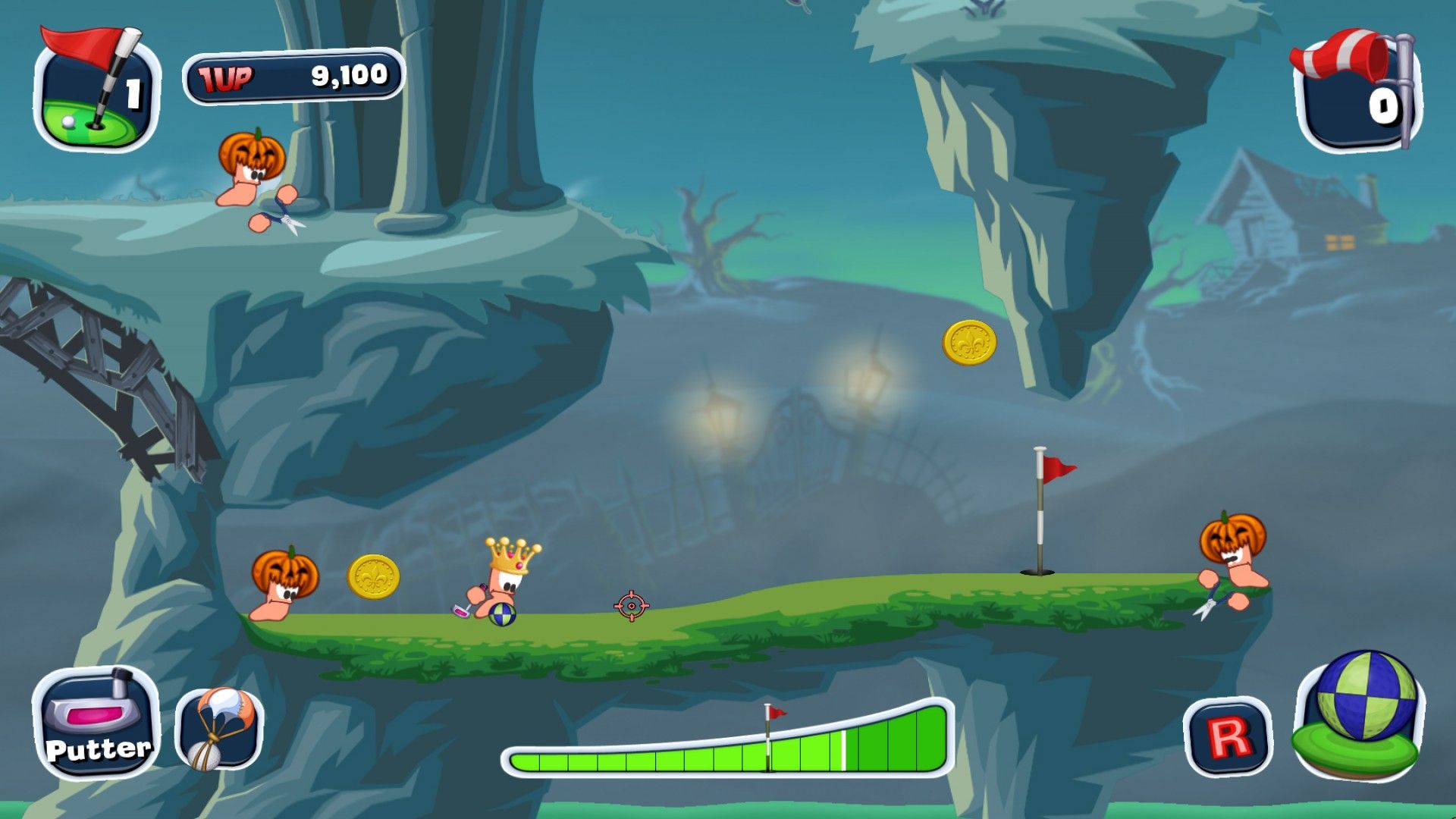 Скриншот: Worms Crazy Golf
