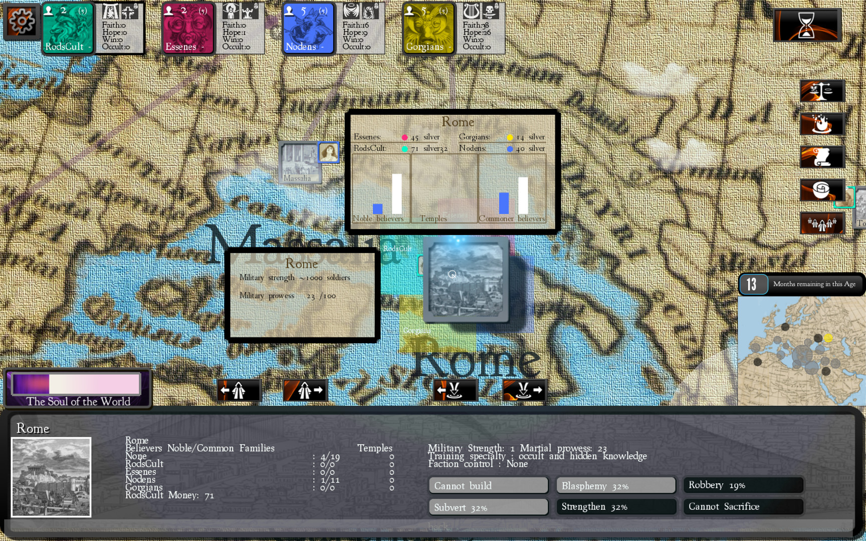 Скриншот: Cults and Daggers