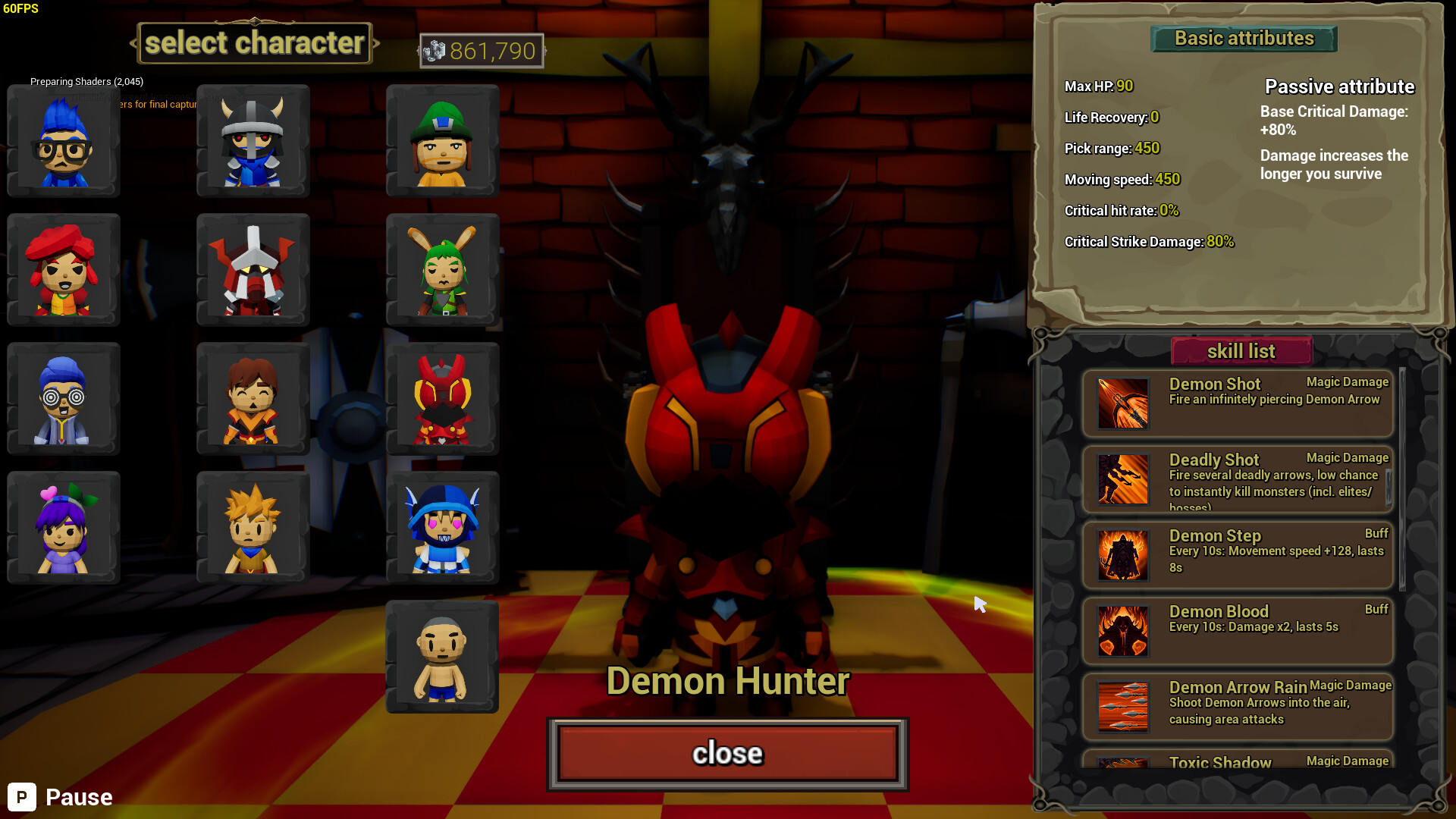 Скриншот: Abyss Eschaton Survivors