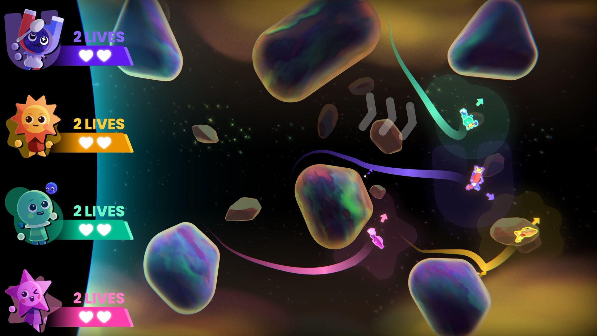 Скриншот: Which Way Up: Galaxy Games