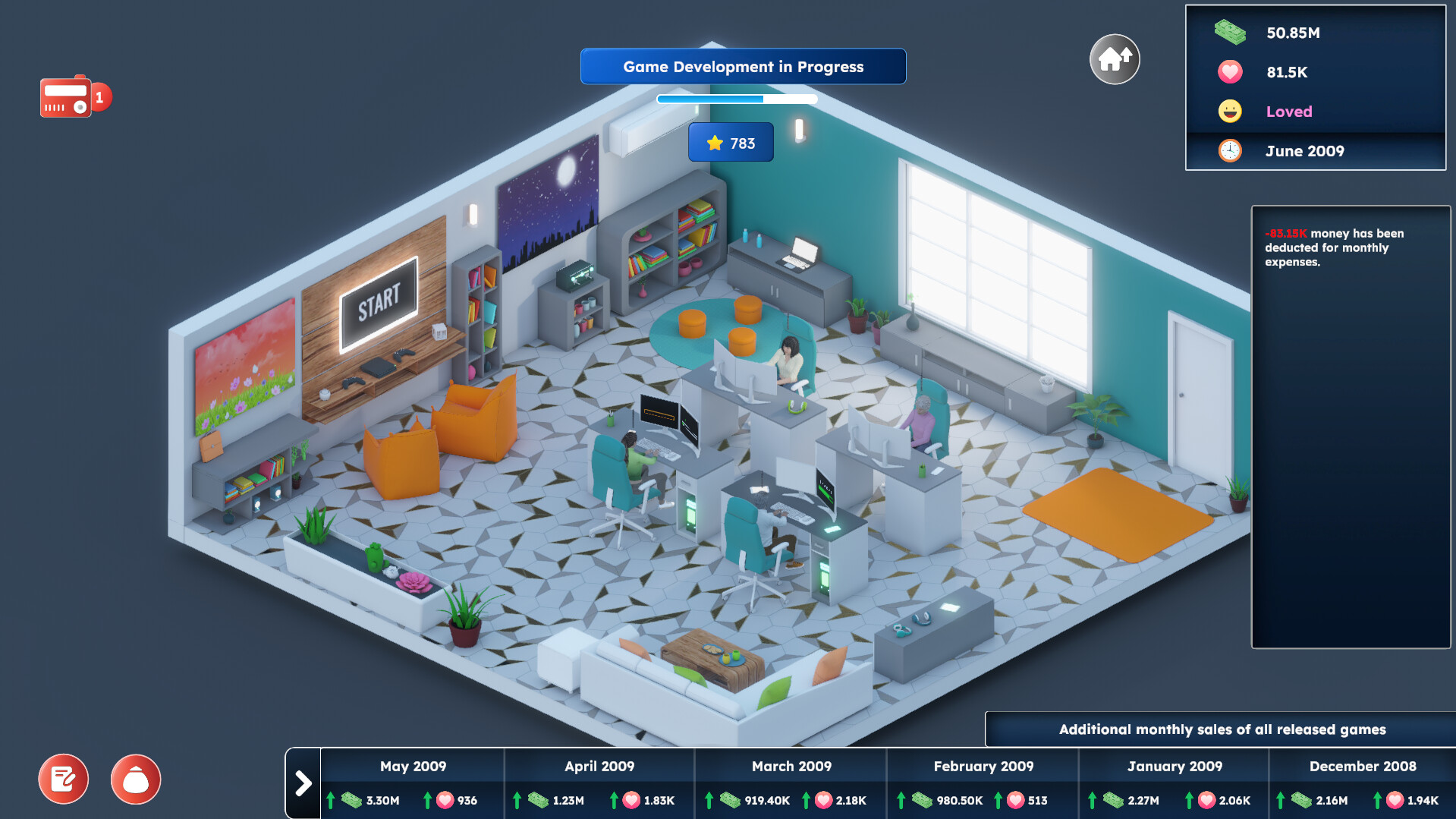 Скриншот: Game Builder Tycoon