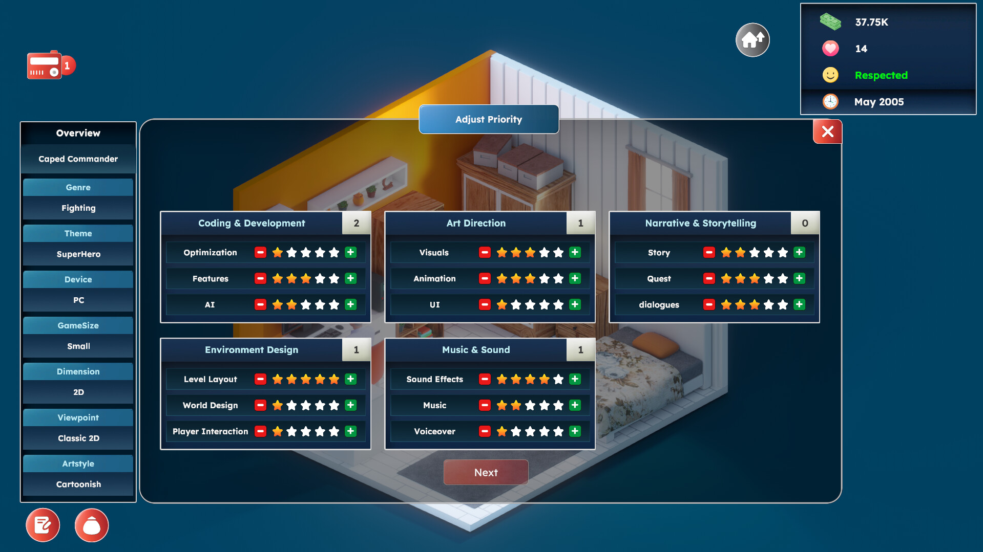 Скриншот: Game Builder Tycoon