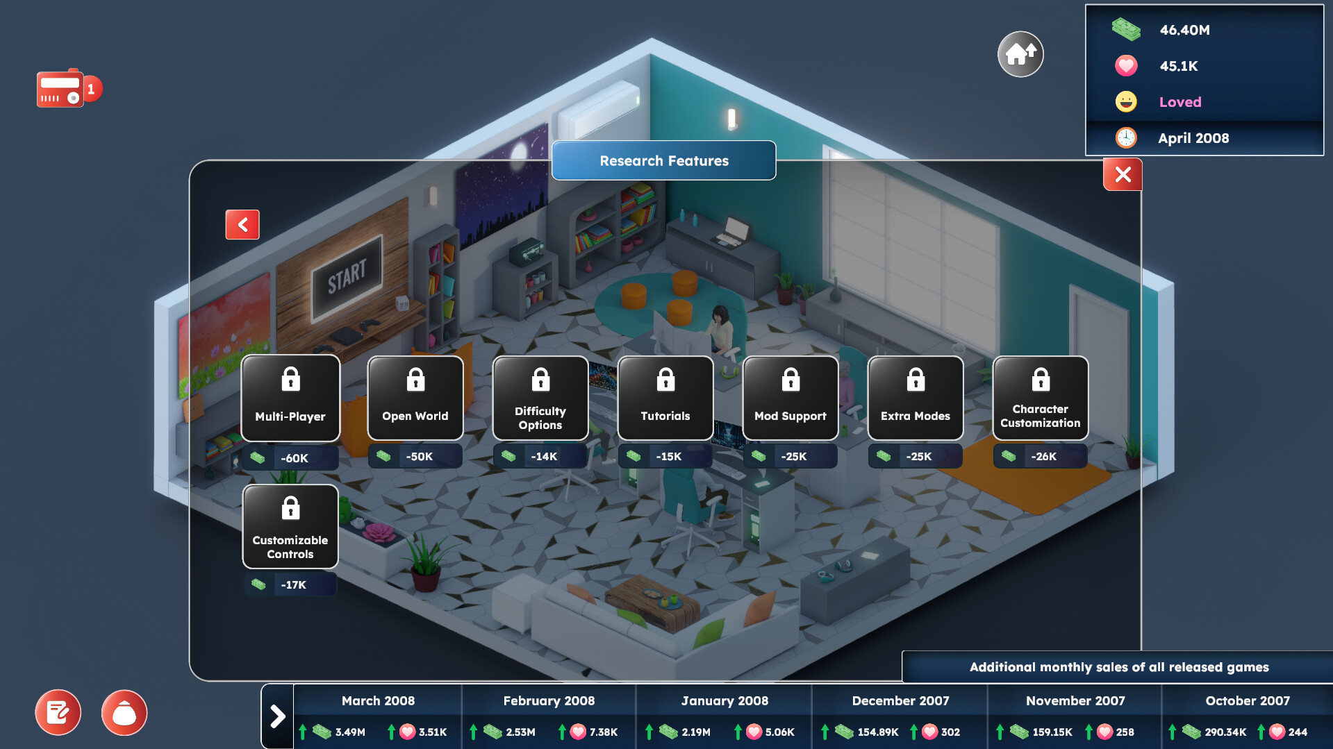 Скриншот: Game Builder Tycoon