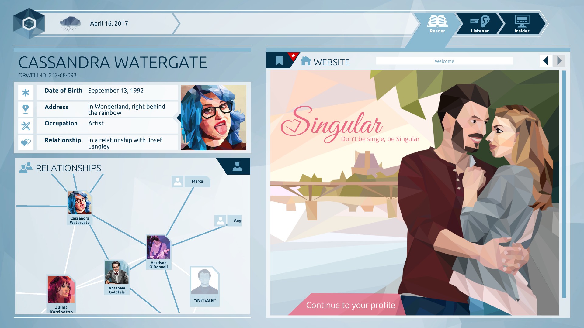 Скриншот: Orwell: Keeping an Eye On You