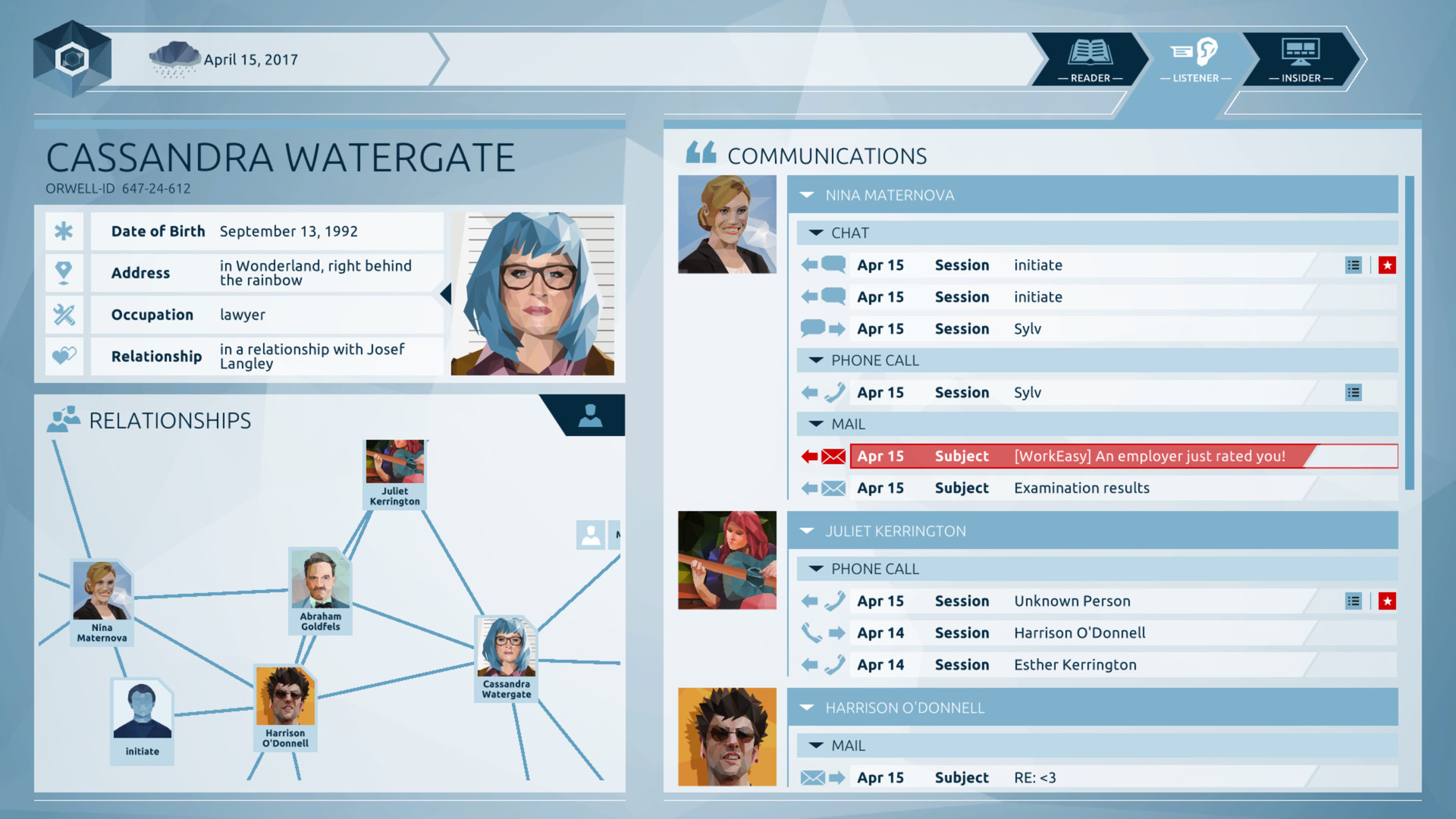 Скриншот: Orwell: Keeping an Eye On You
