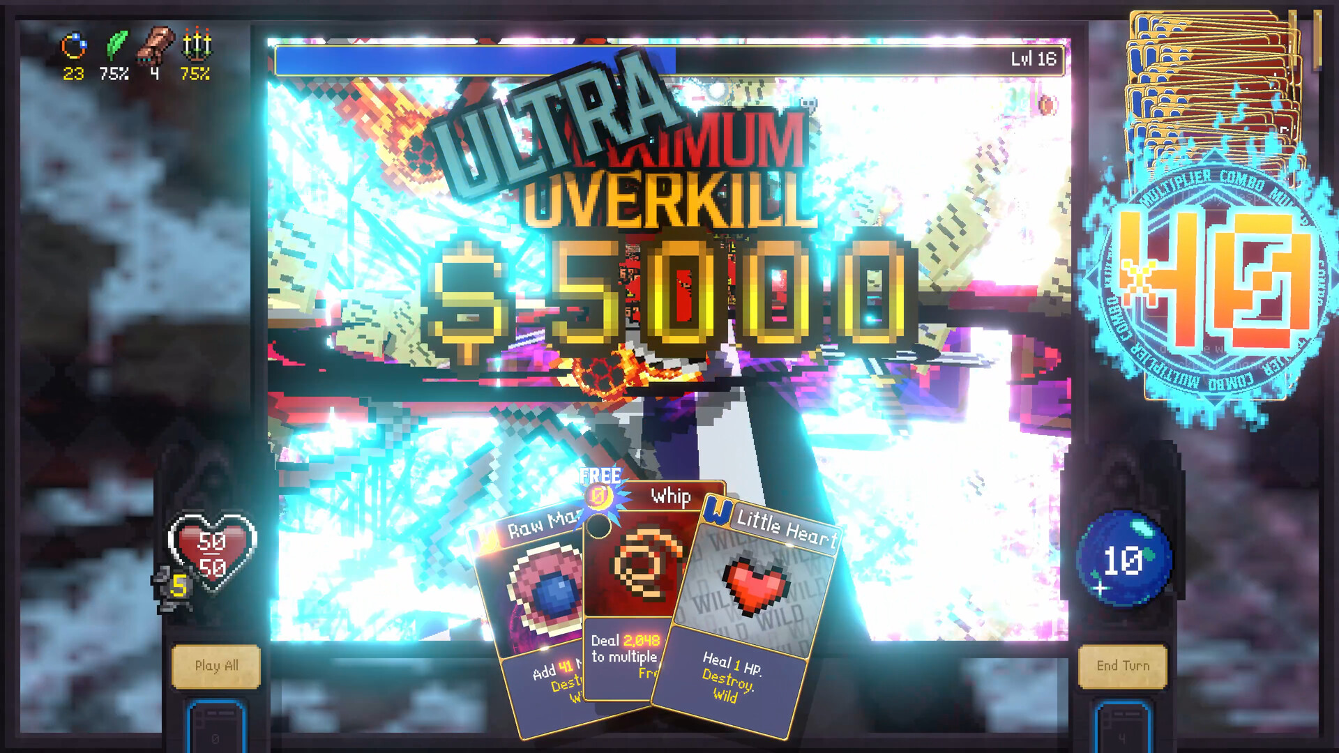 Скриншот: Vampire Crawlers: The Turbo Wildcard from Vampire Survivors